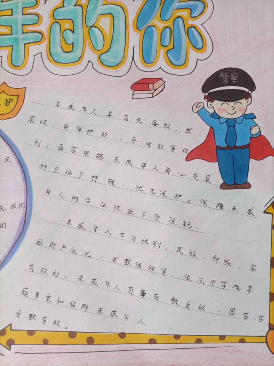 未成年人保护法手抄报   手抄报