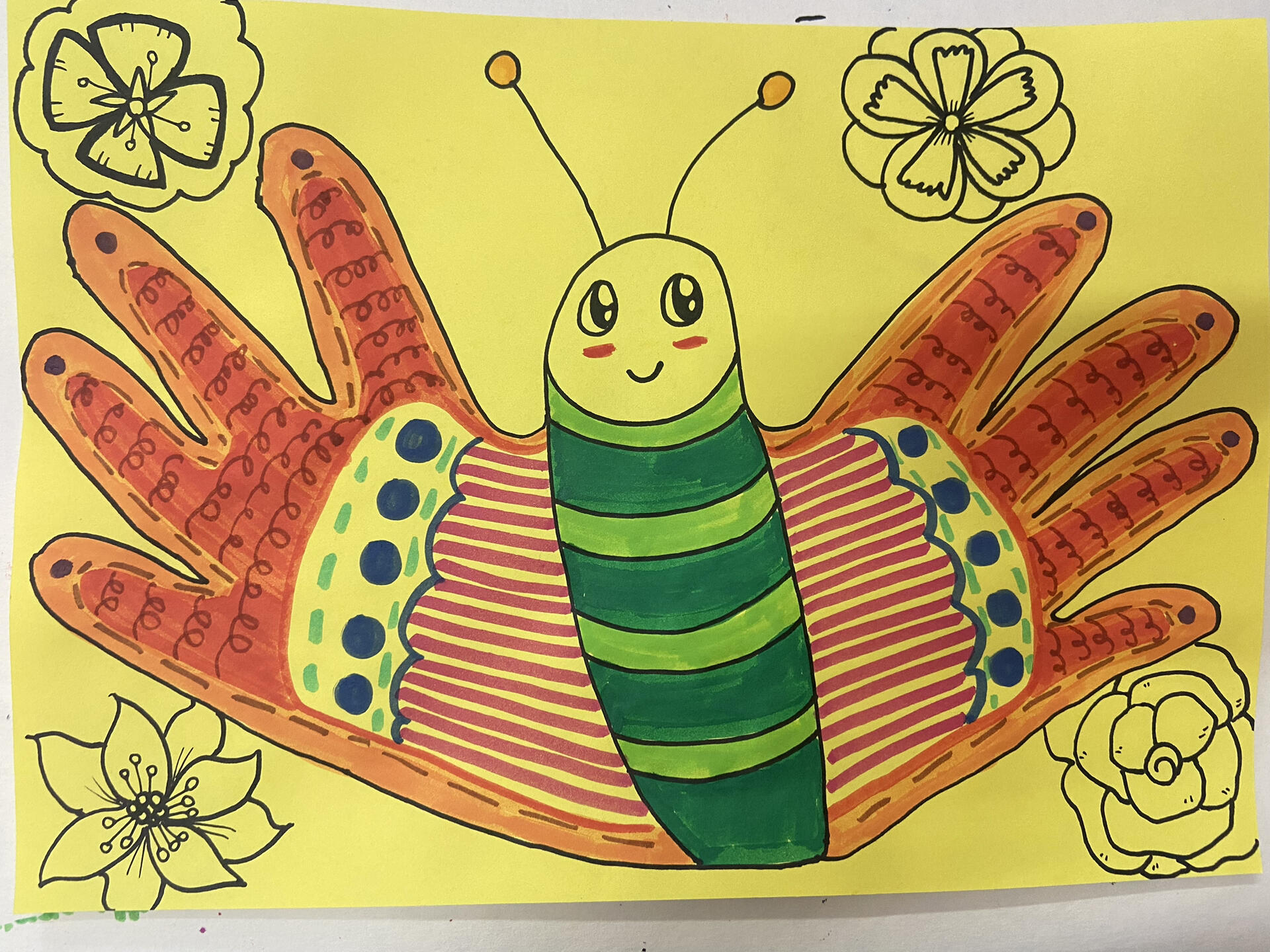 湘美版一年级下册手形添画
