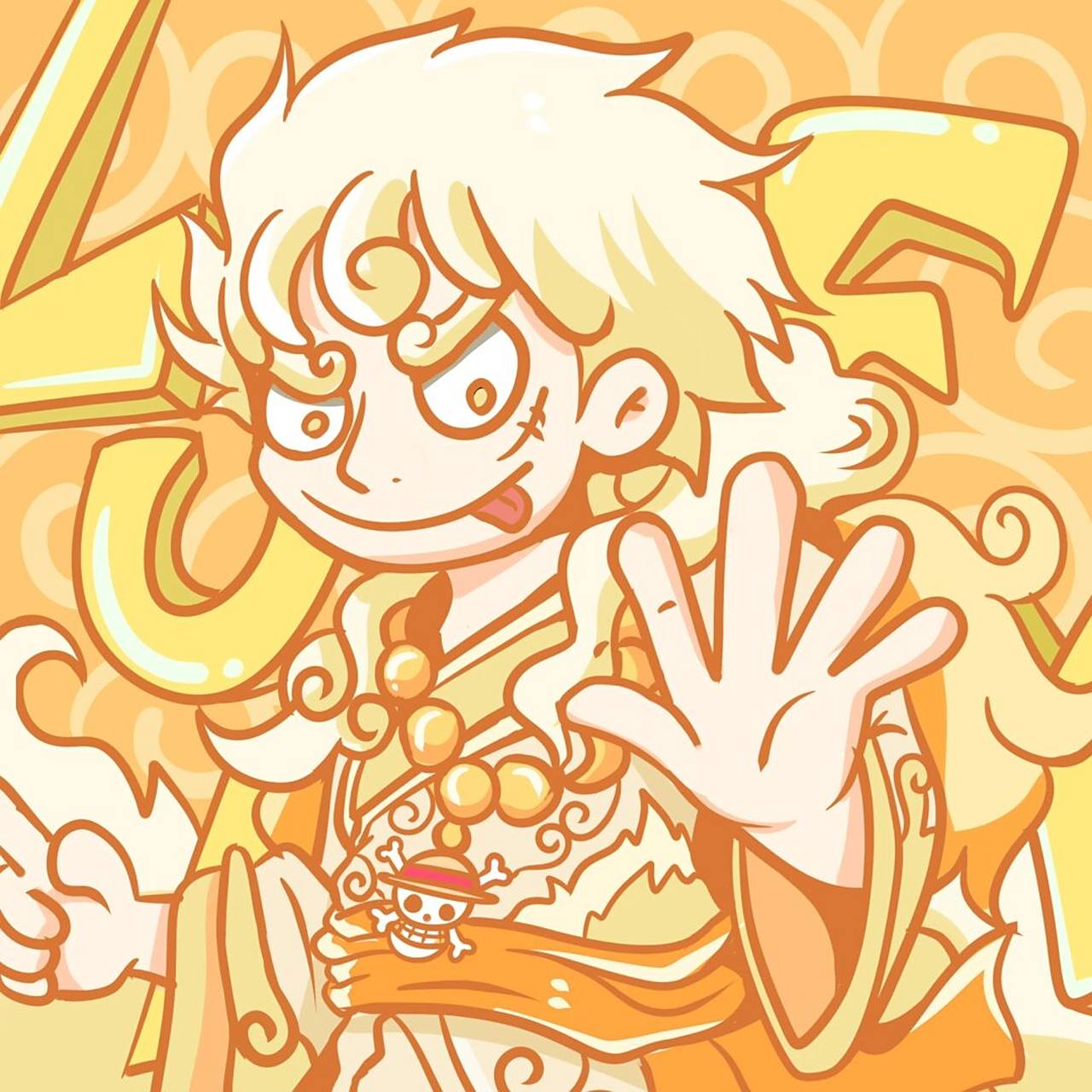 插画# #我是原创插画师# #头像# #海贼王# #路飞# #小丑巴基