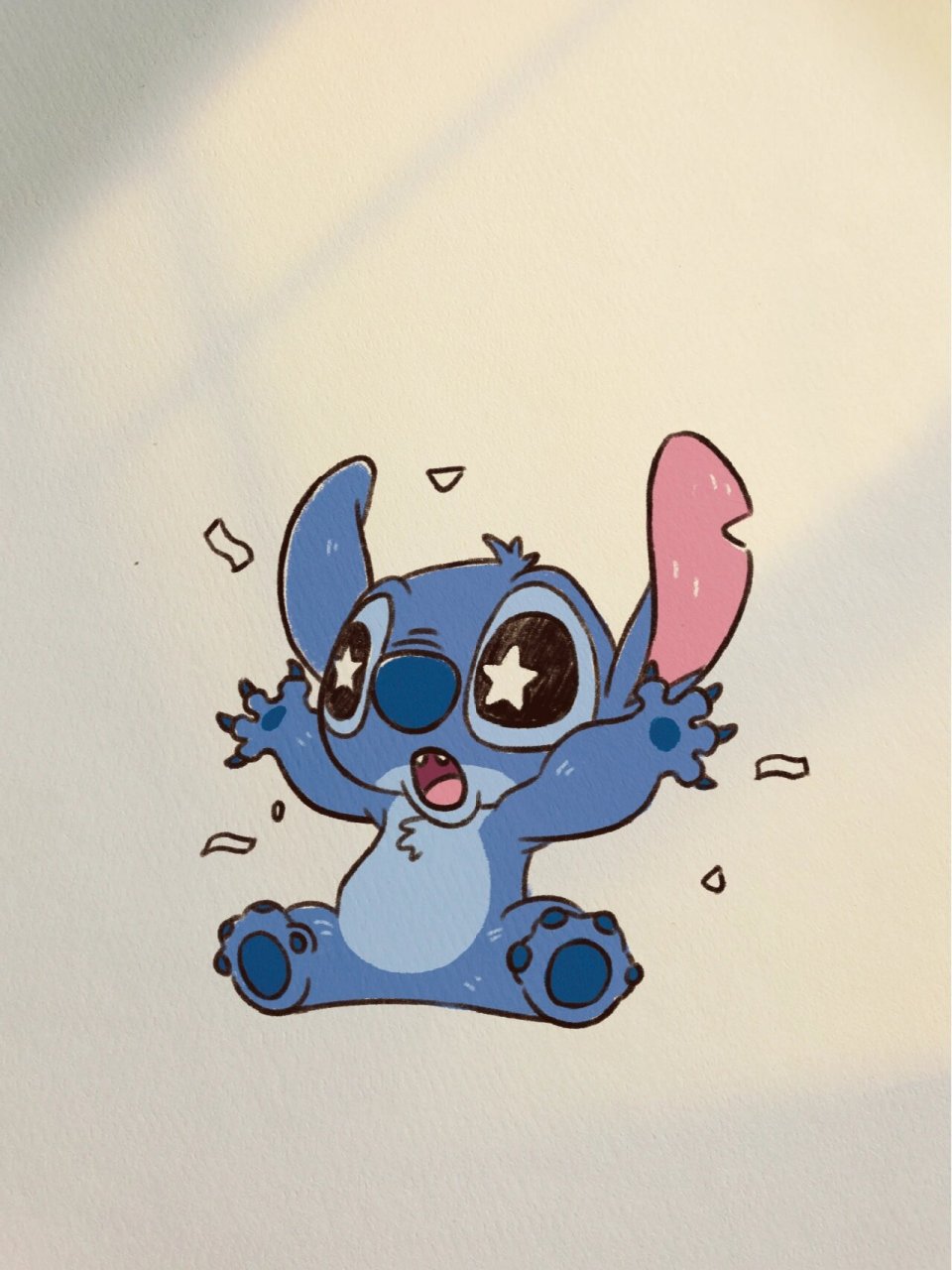 零基础手绘教程|迪士尼|史迪仔|绘画|画画 敲可爱星际宝贝史迪仔绘画