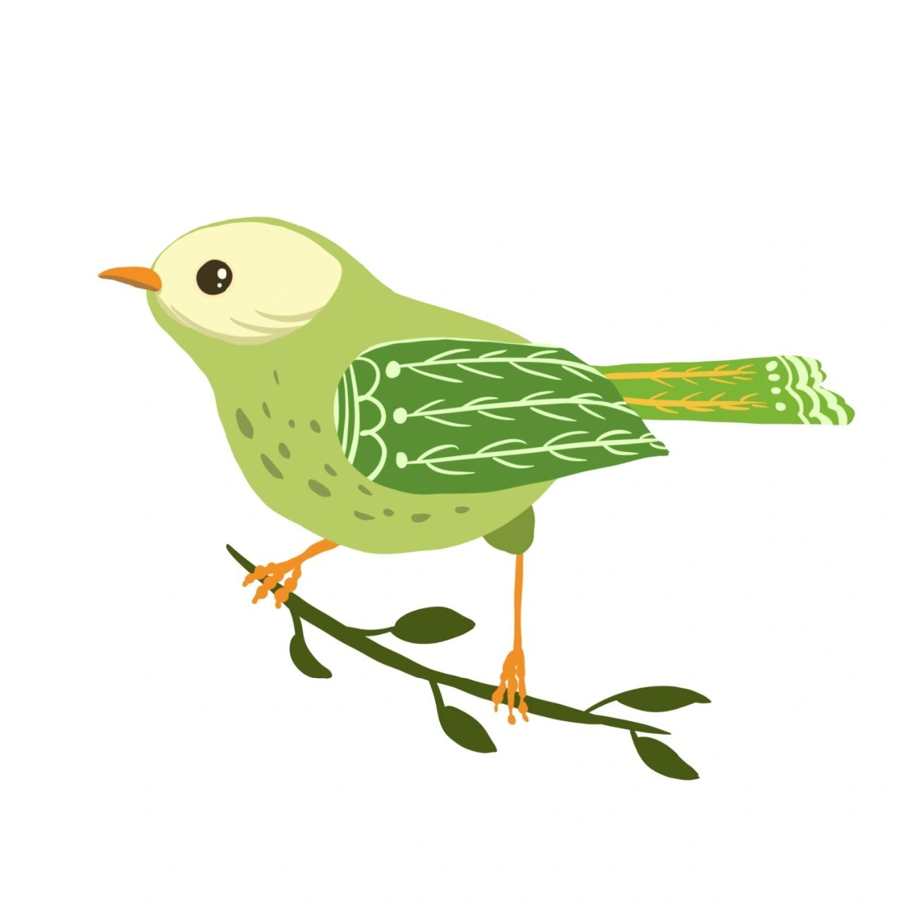 素材】手绘卡通春季鸟类元素插画 00上次给大家分享的鸟类插画元素