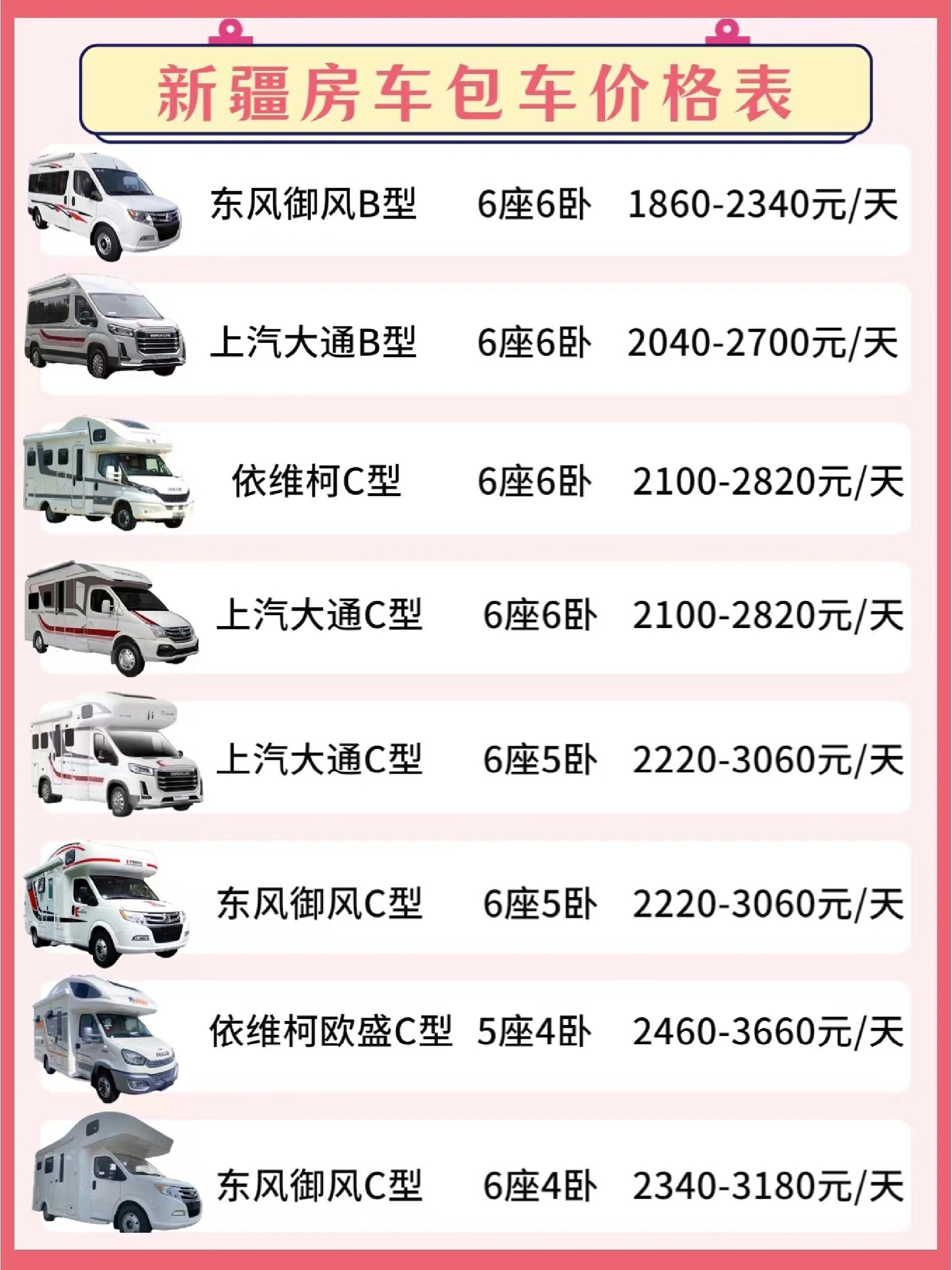 新疆旅游房车包车价格表💰附线路 🚗来新疆旅游为什么建议房车?