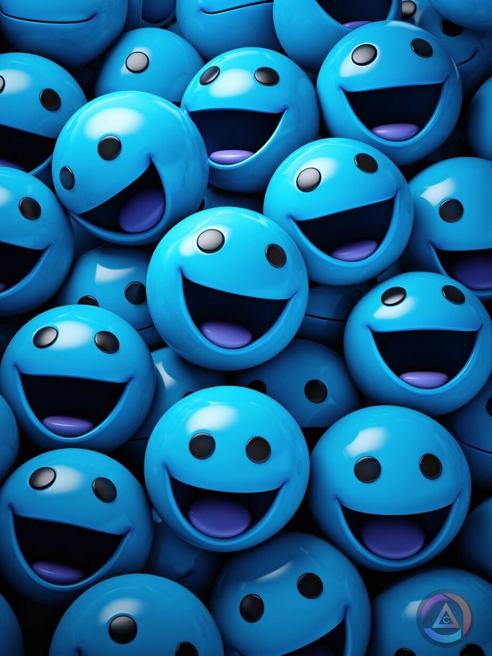 这张天蓝色系的笑脸壁纸,是你秋日生活中必备的美运壁纸～ 设置它