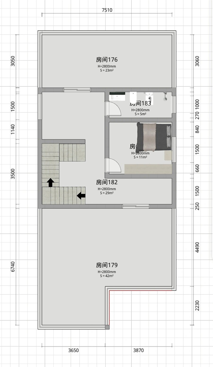 宽8米长15米户型图图片