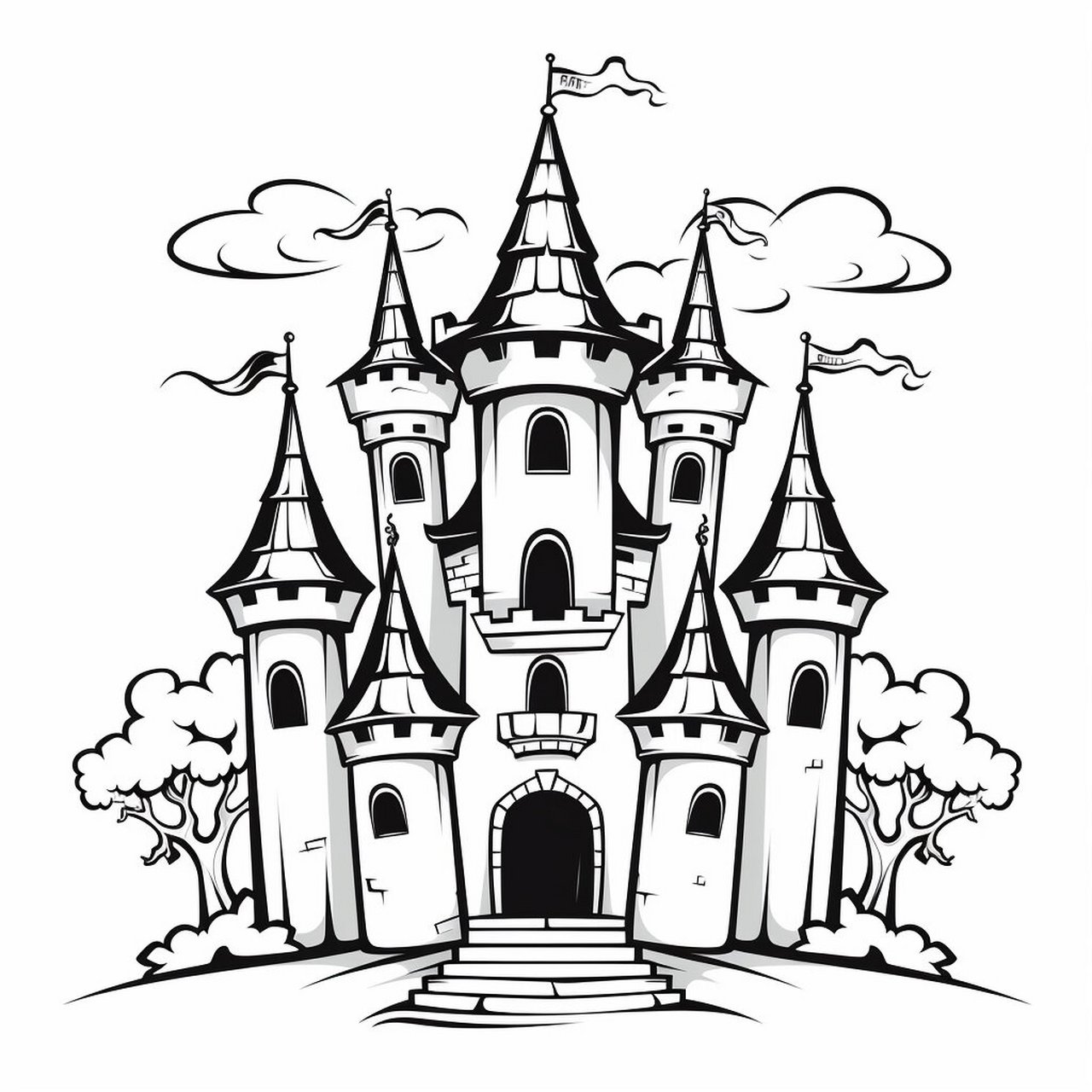 分享一波城堡简笔画