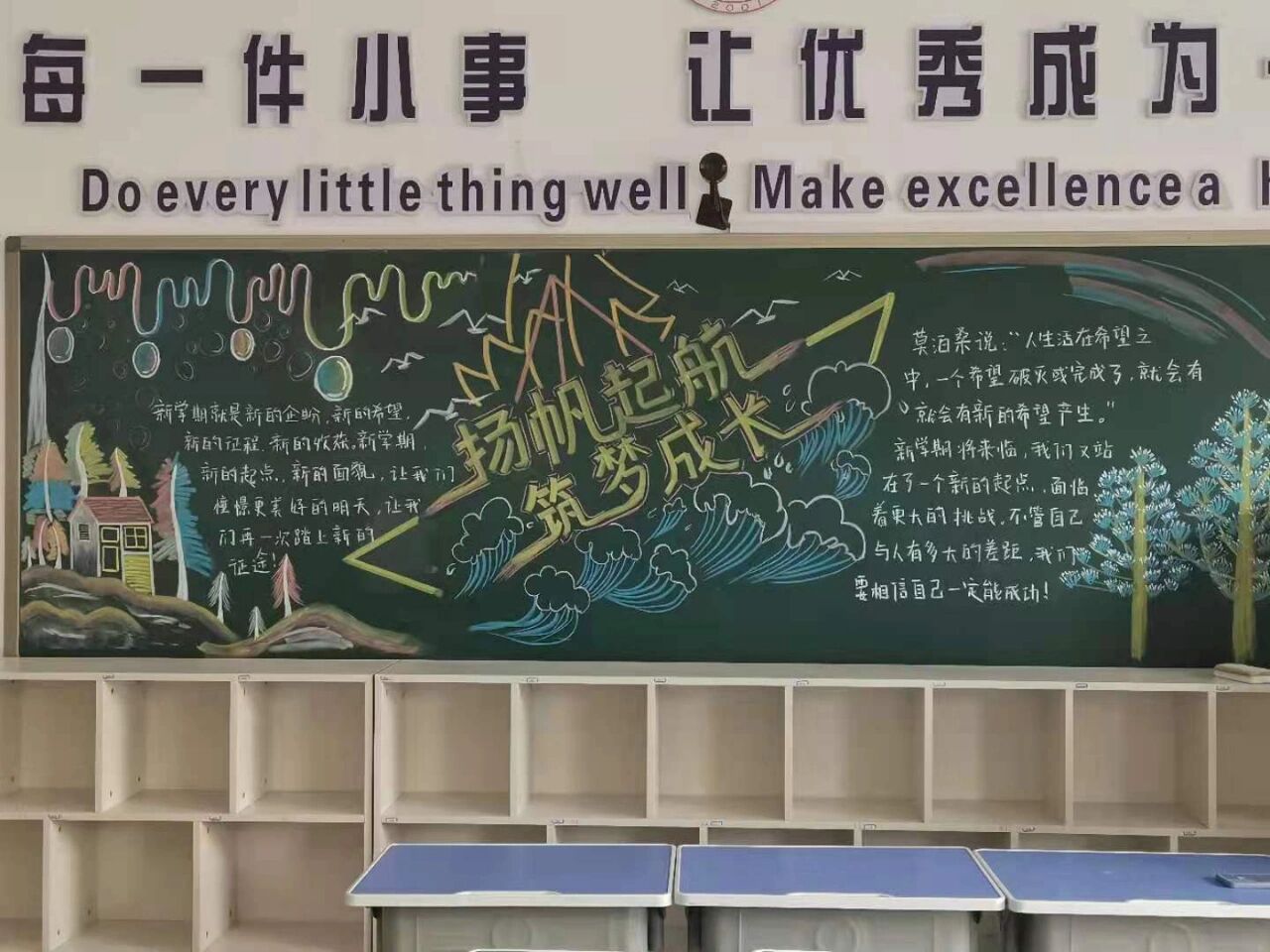 扬帆起航   筑梦成长   黑板报