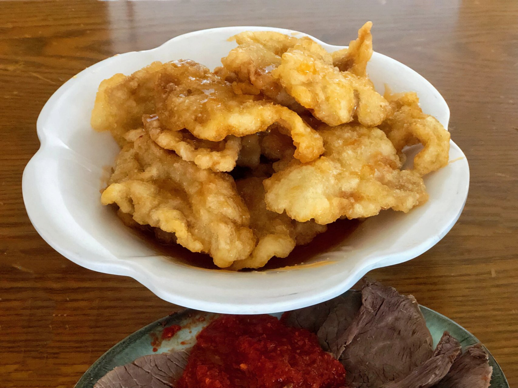 朝鲜族美食推荐(延吉必吃) 顺姬冷面:p2锅包肉和p3大冷面搭配着吃(刚