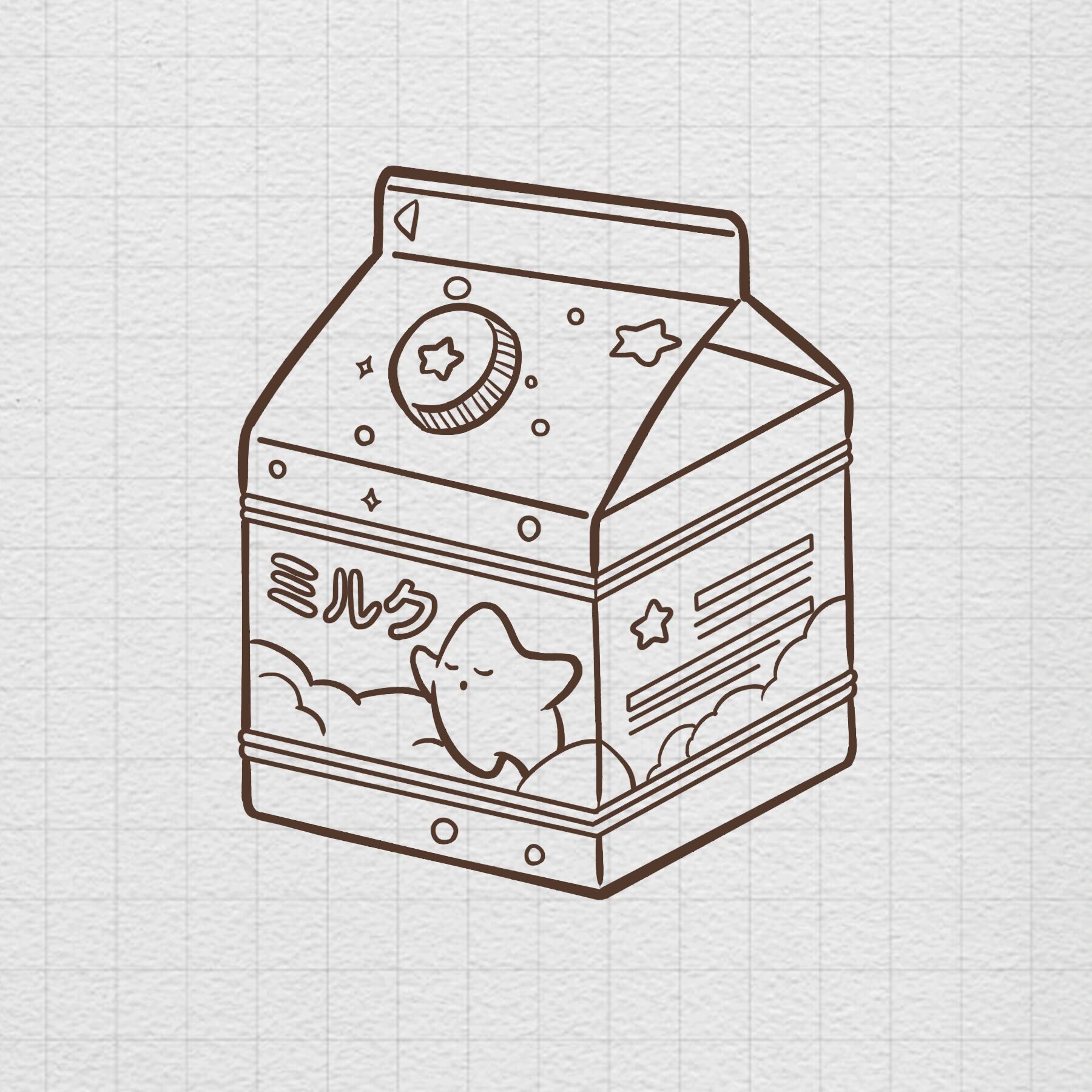 酸奶盒简笔画图片