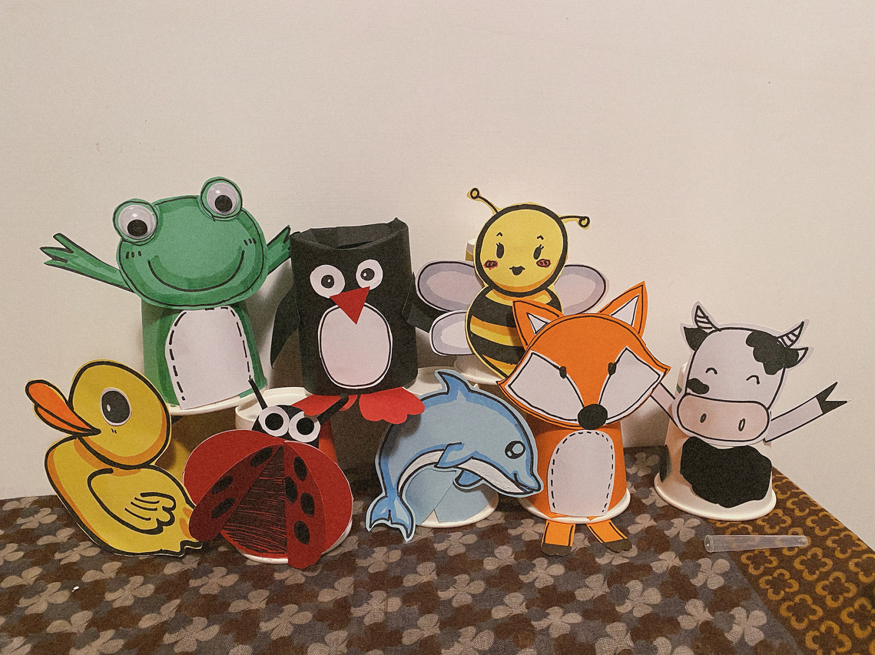 纸杯手工 #纸杯手偶 #幼儿园