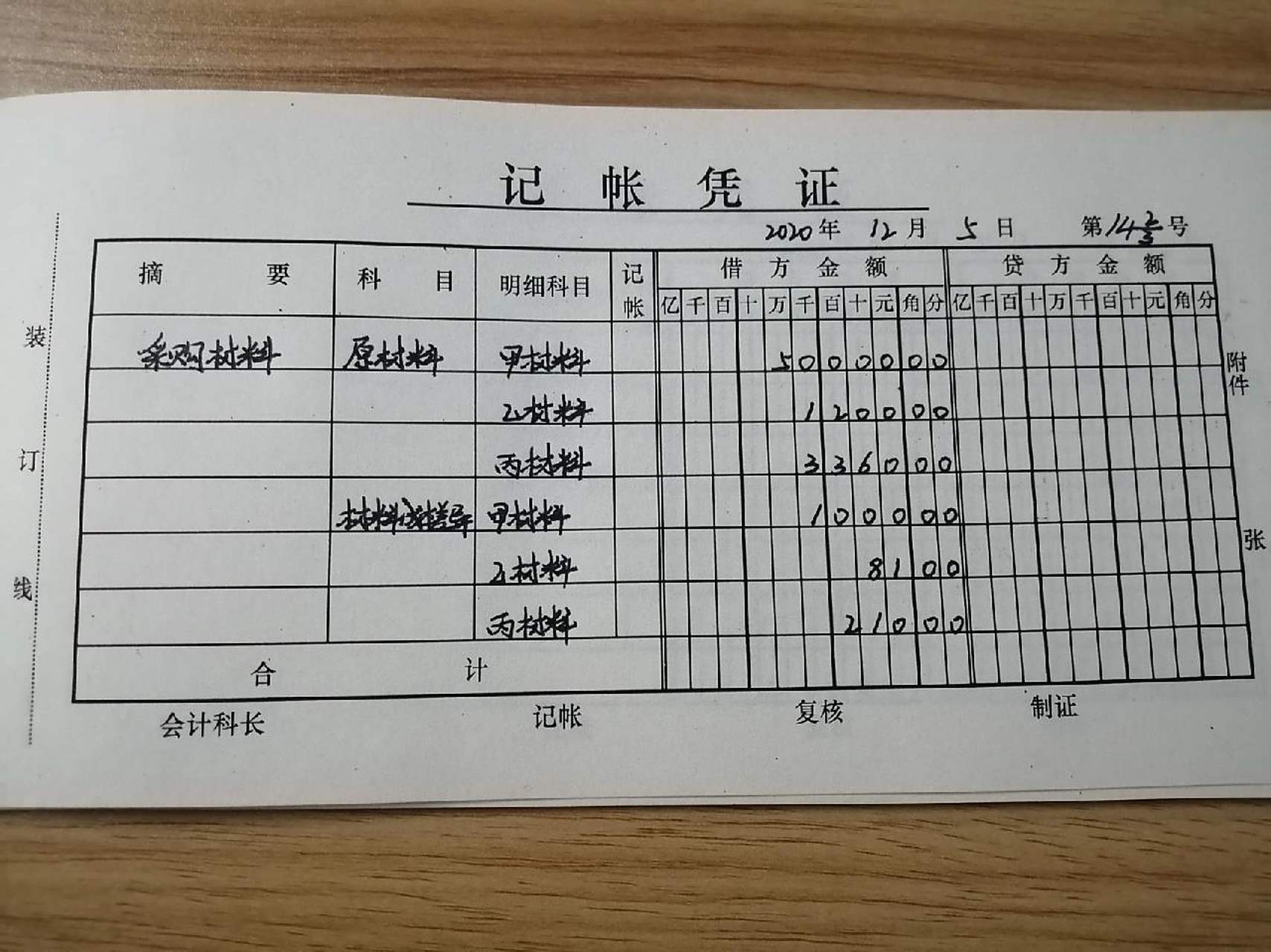 记账凭证  依照会计分录登记账凭证 一张记账凭证写不下  是吧,这样对