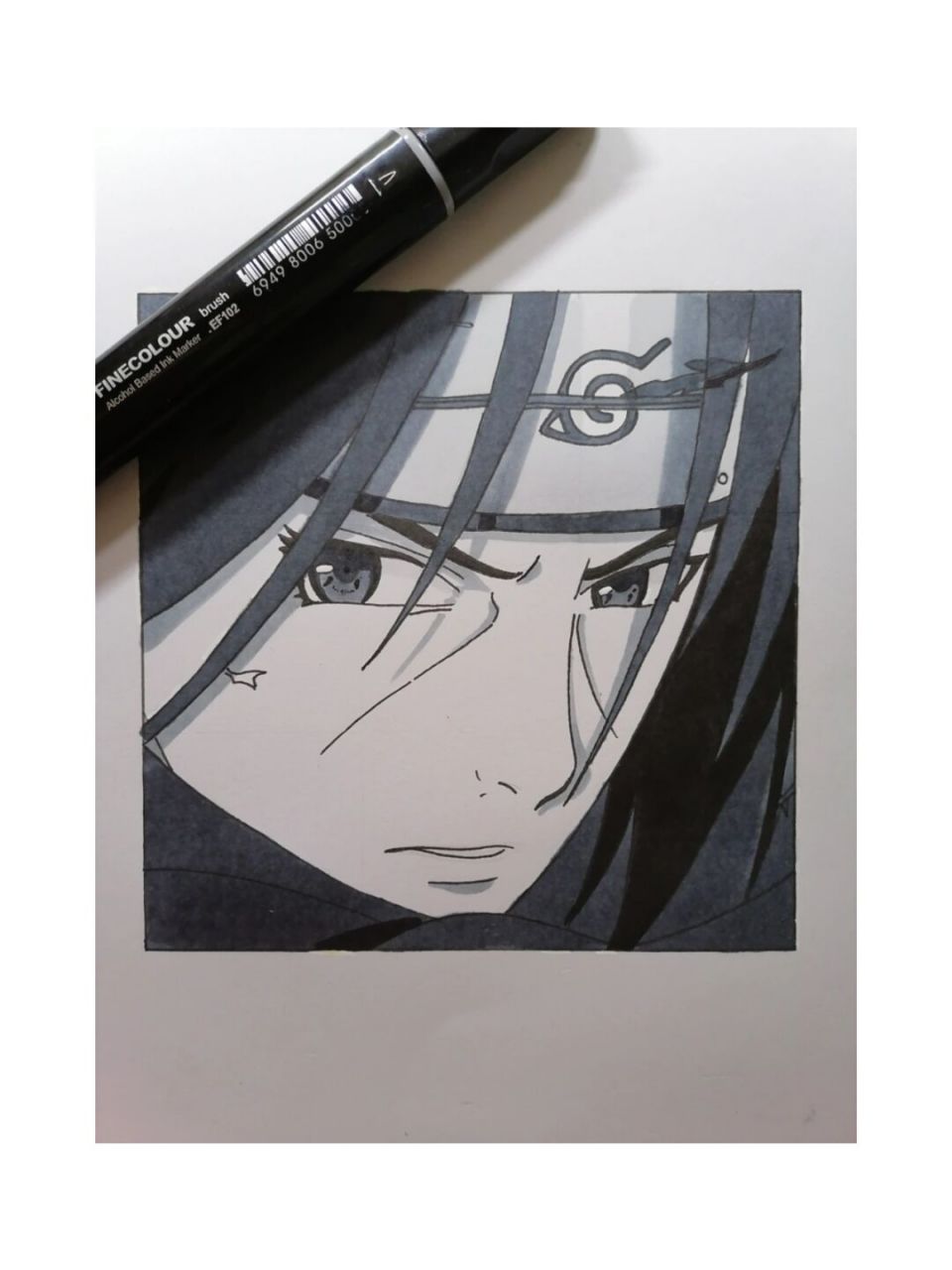 最帅宇智波鼬造型 #手绘教程# #火影忍者# #宇智波鼬