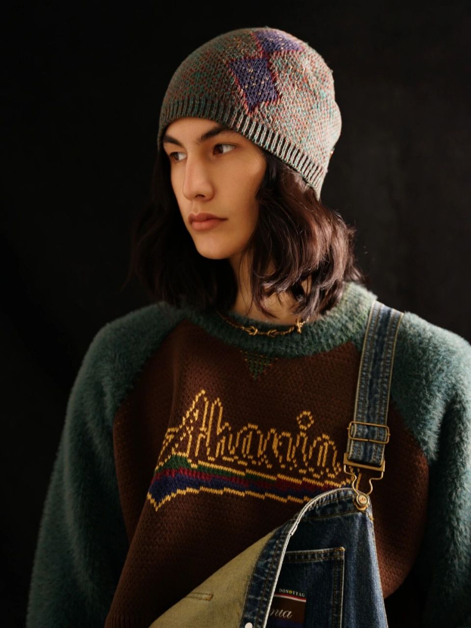 dnt韩火火# 7015 #ahania# 另外,毛线帽,背带裤,超大复古保龄球