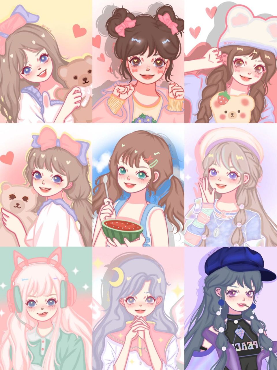 卡通头像|九宫格合集 你们是从哪个作品认识我的呢?