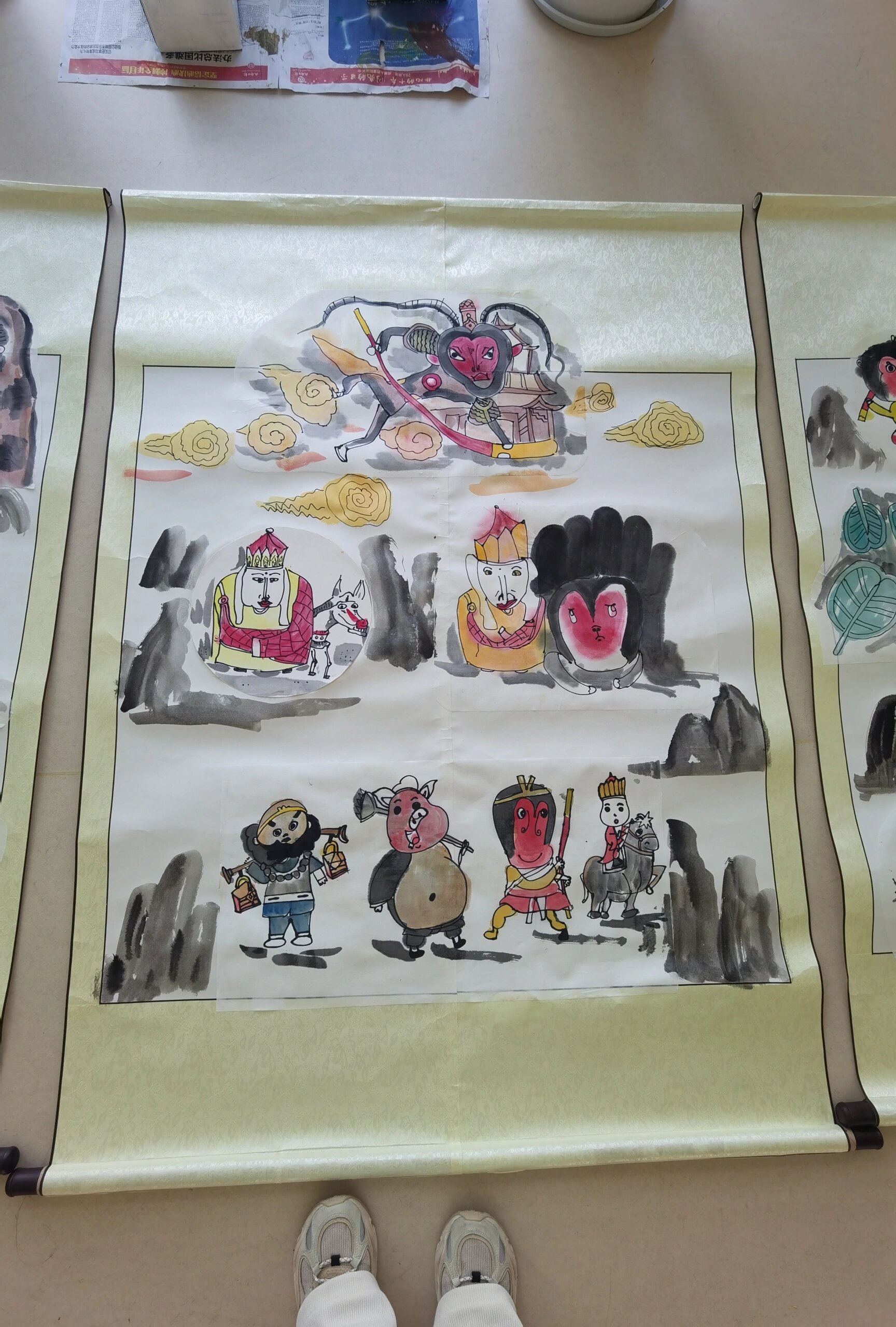 西游记连环画 西游记大话西游水墨画 孙悟空大闹天宫 孙悟空三打