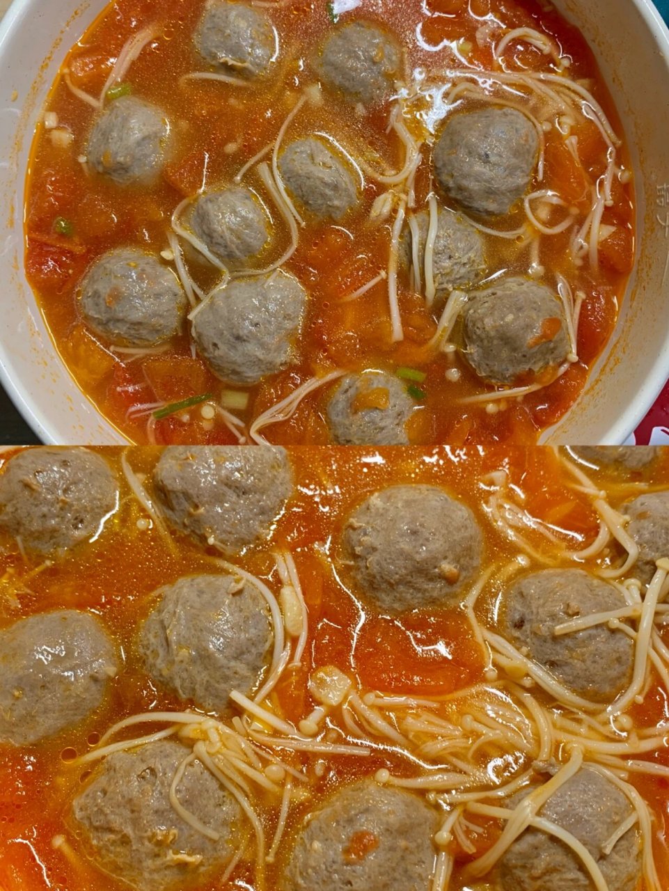 一人食|番茄金针菇牛肉丸汤06 8215食材: 番茄97金针菇 潮汕