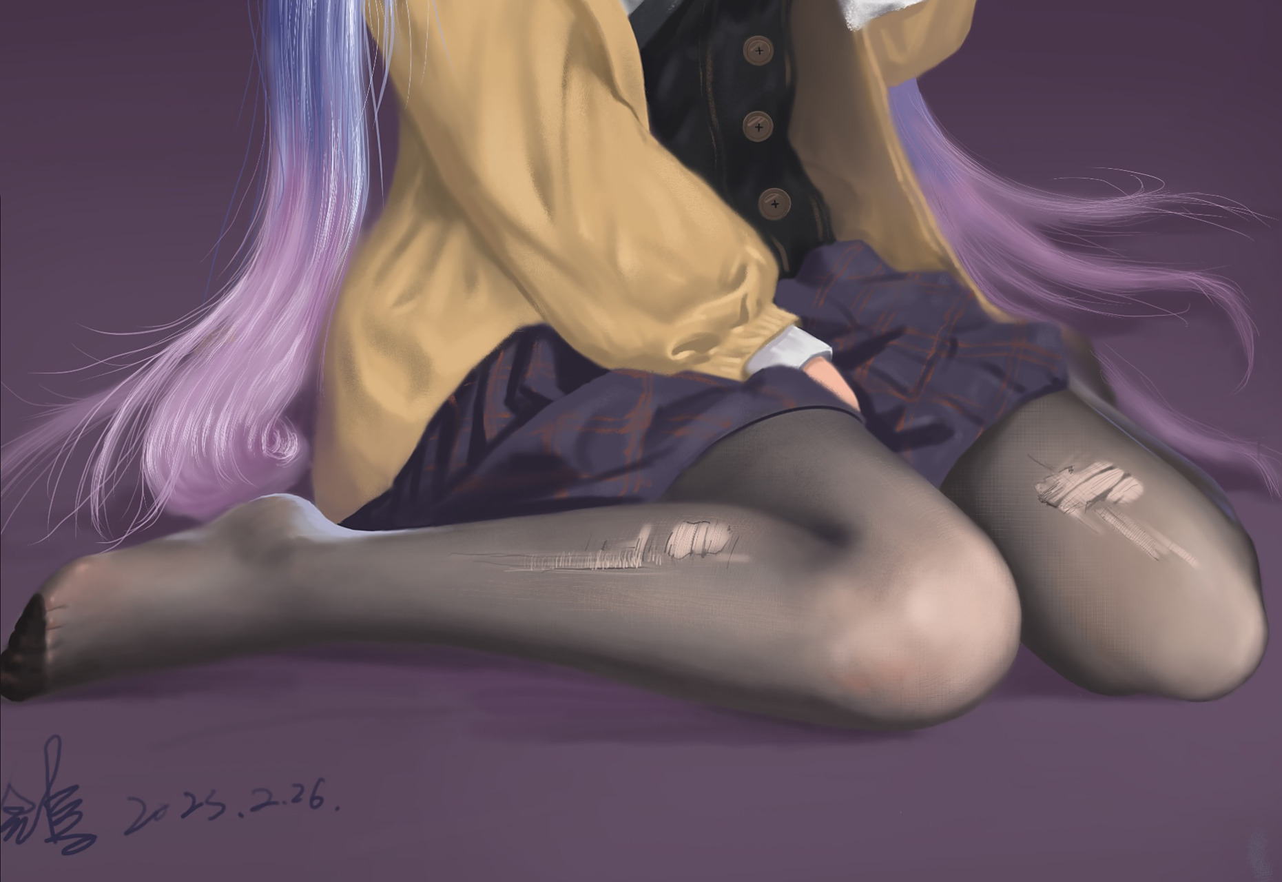 黑丝孙尚香 时之恋人 袜子带洞好看还是不带好看