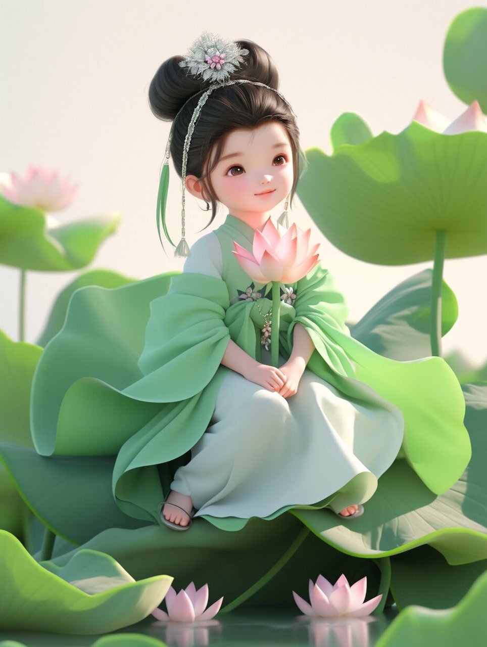 古风头像丨莲花仙子·第1幕 成仙记 万物有灵, 生而为莲; 千年修道