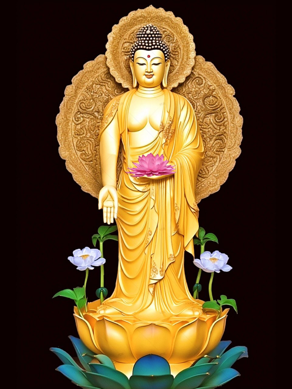 本命佛八大守护神系列 | 阿弥陀佛 阿弥陀佛,生肖猪和生肖狗的守护神.