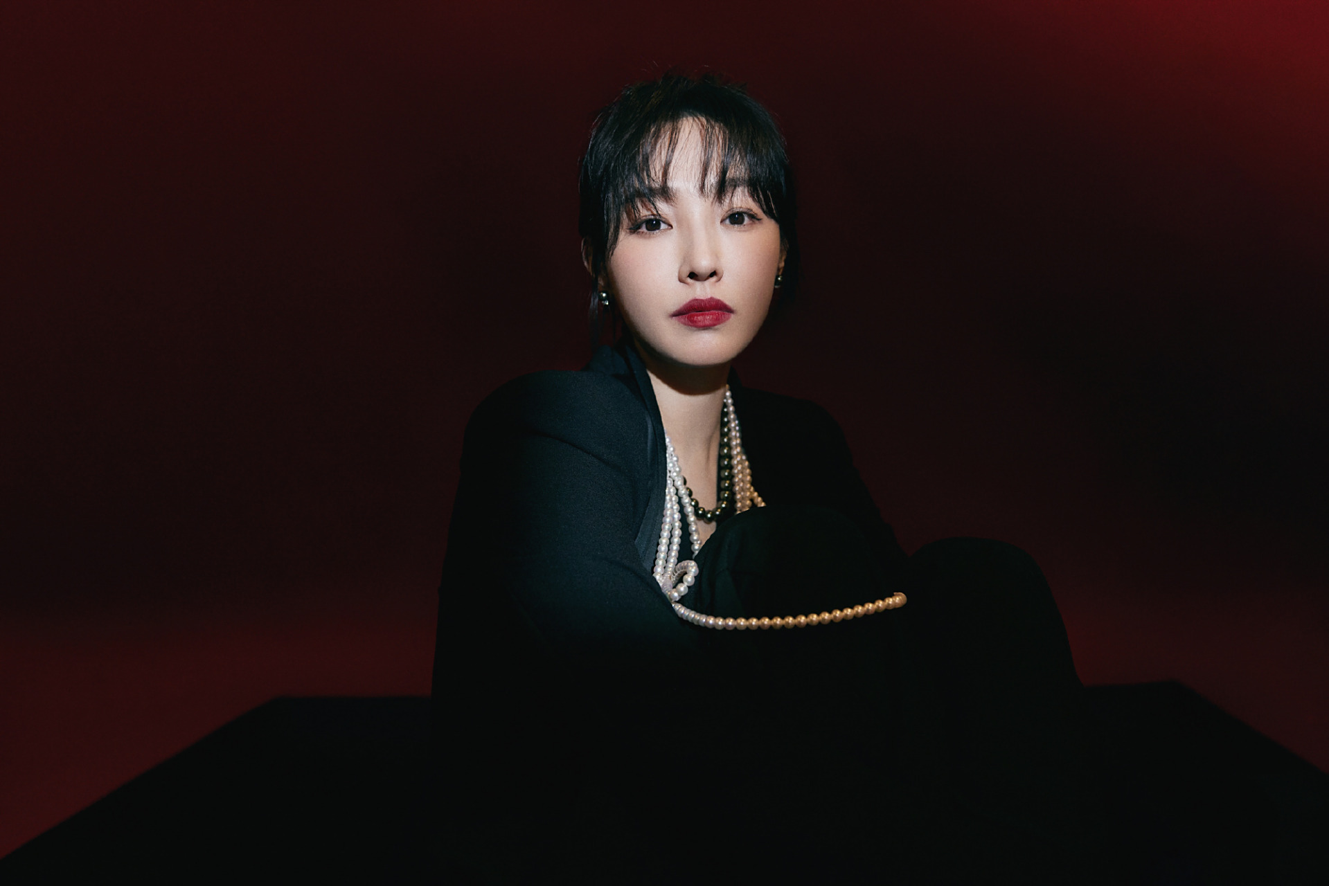 白百何,暗黑风格穿搭写真