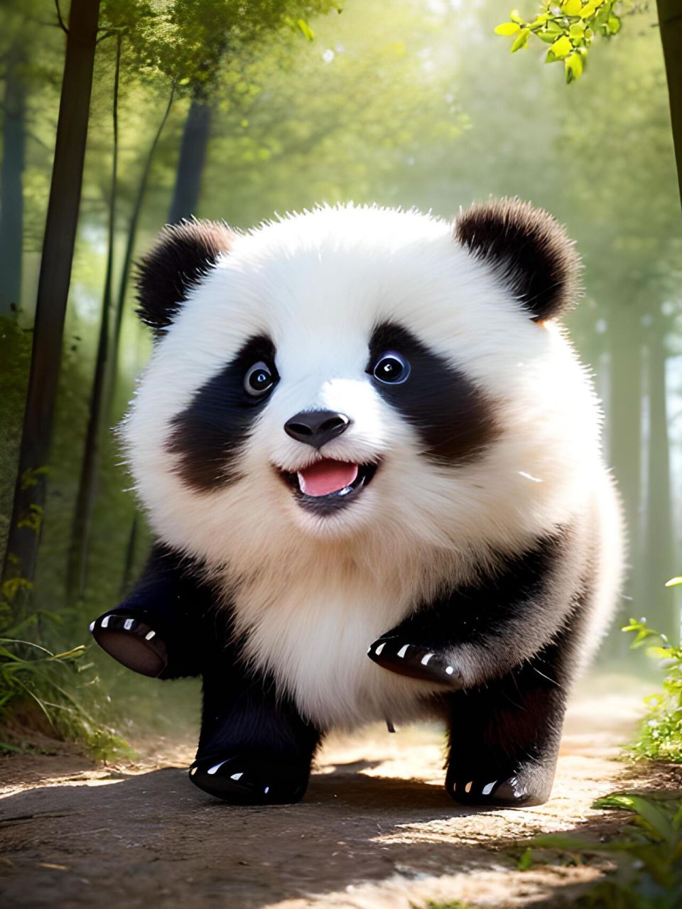 大熊猫是中国最著名的珍稀动物,被誉为"国宝",它们是世界上最珍贵