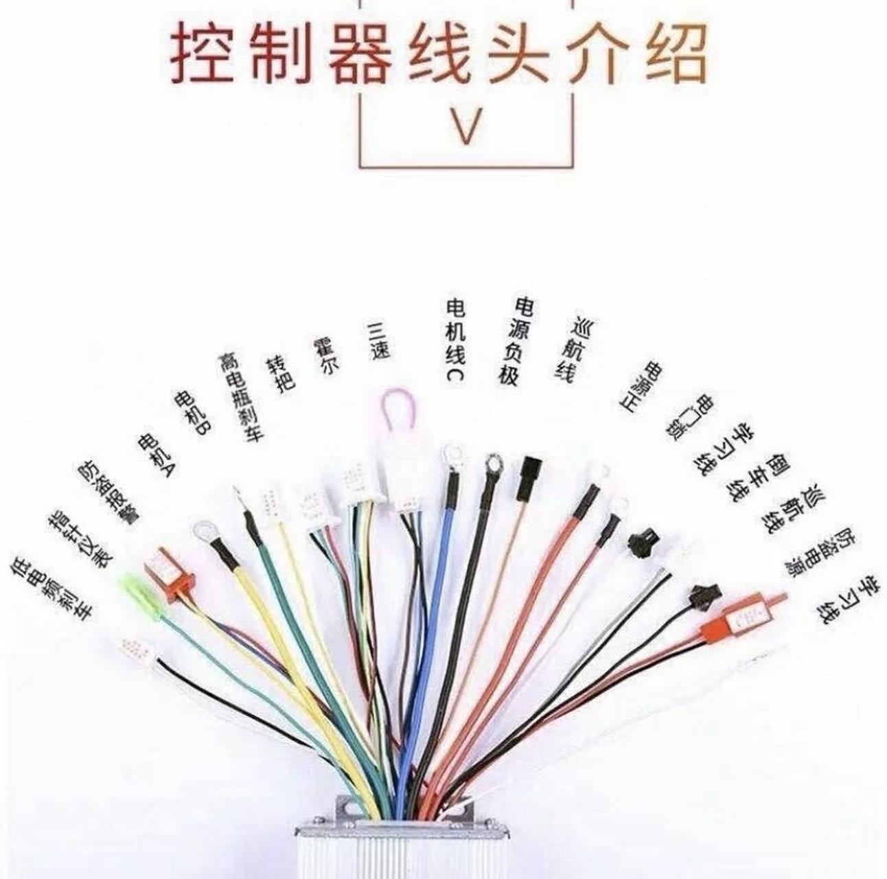 你们要的电动车控制器接线工作图它来了.