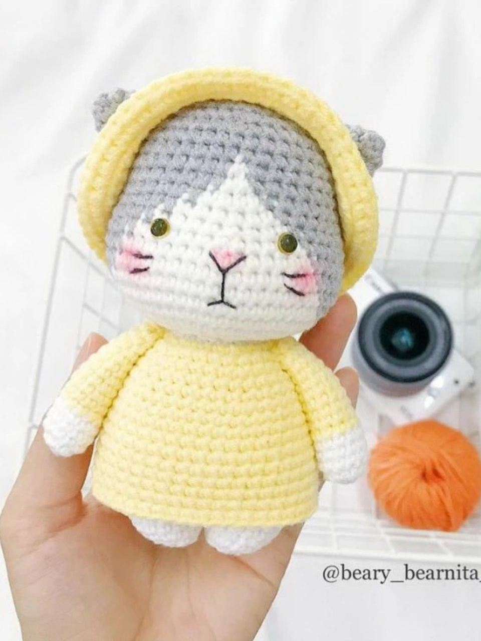 钩针图解|暖暖的小猫咪 #钩针编织