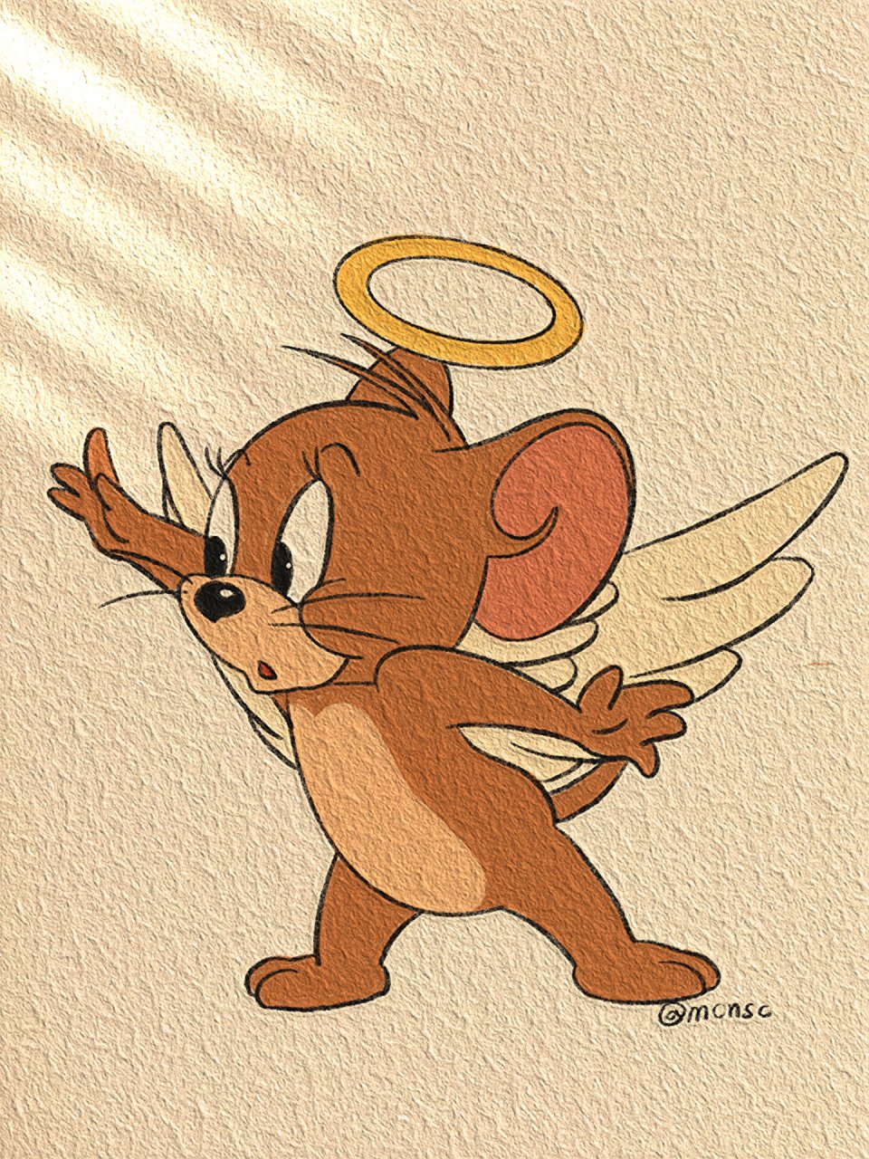 猫和老鼠天使杰瑞/简笔画教程 古灵精怪的棕毛花枝鼠杰瑞