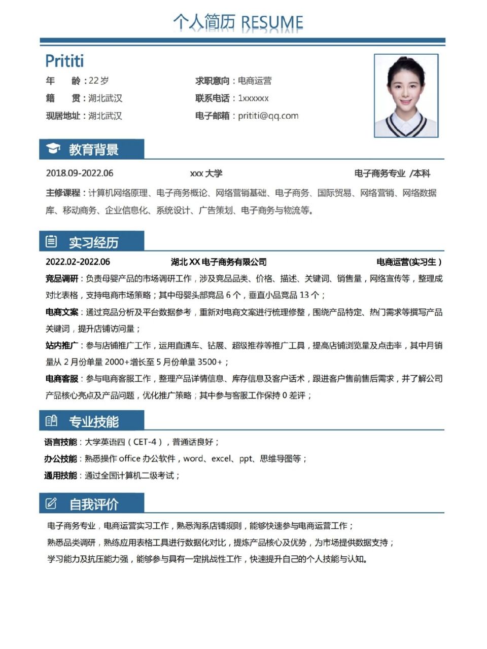 97hr最喜欢的电商运营简历 97应届生求职电商运营,关键还是一些