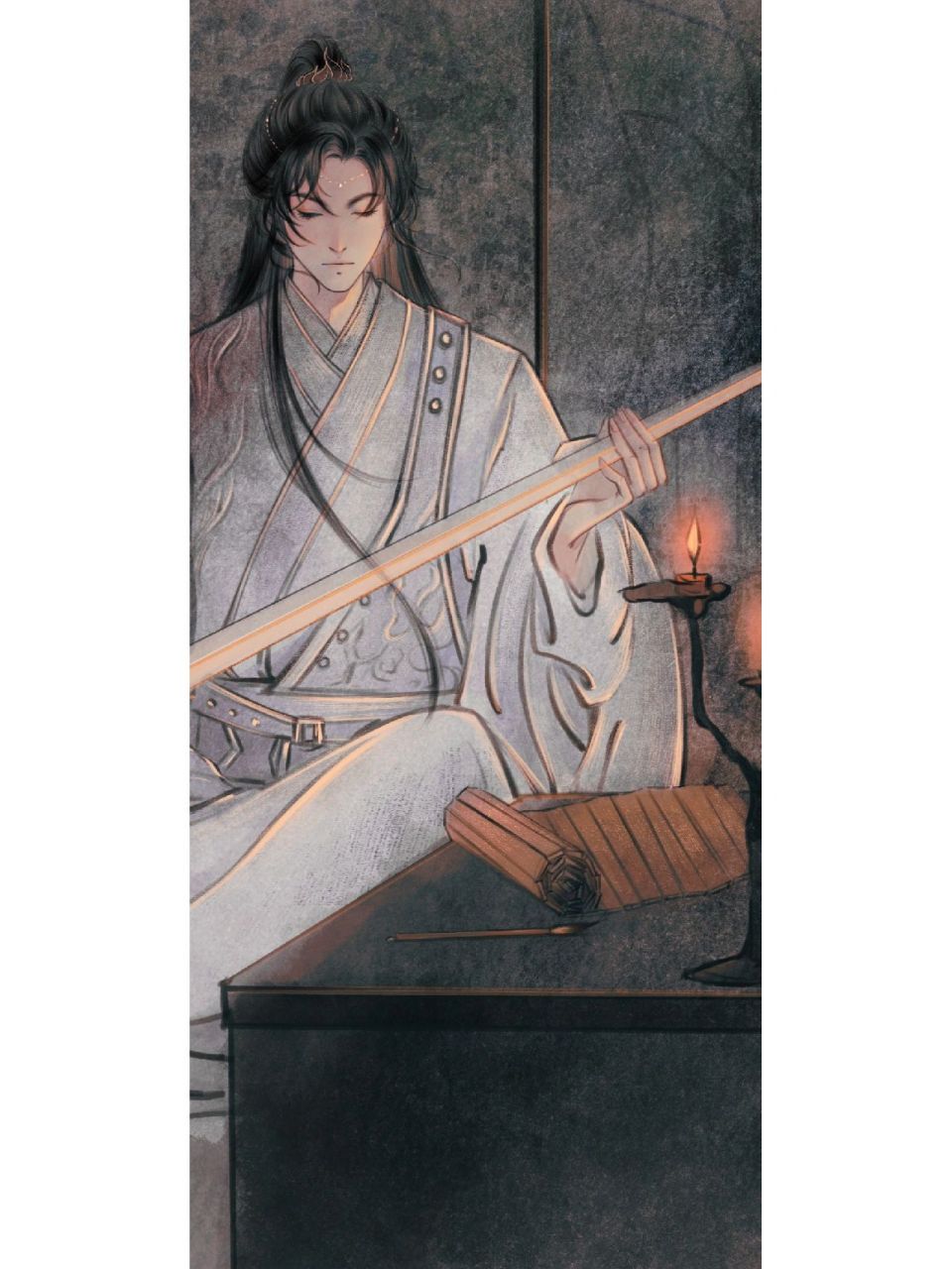 画一个辛弃疾 醉里挑灯看剑