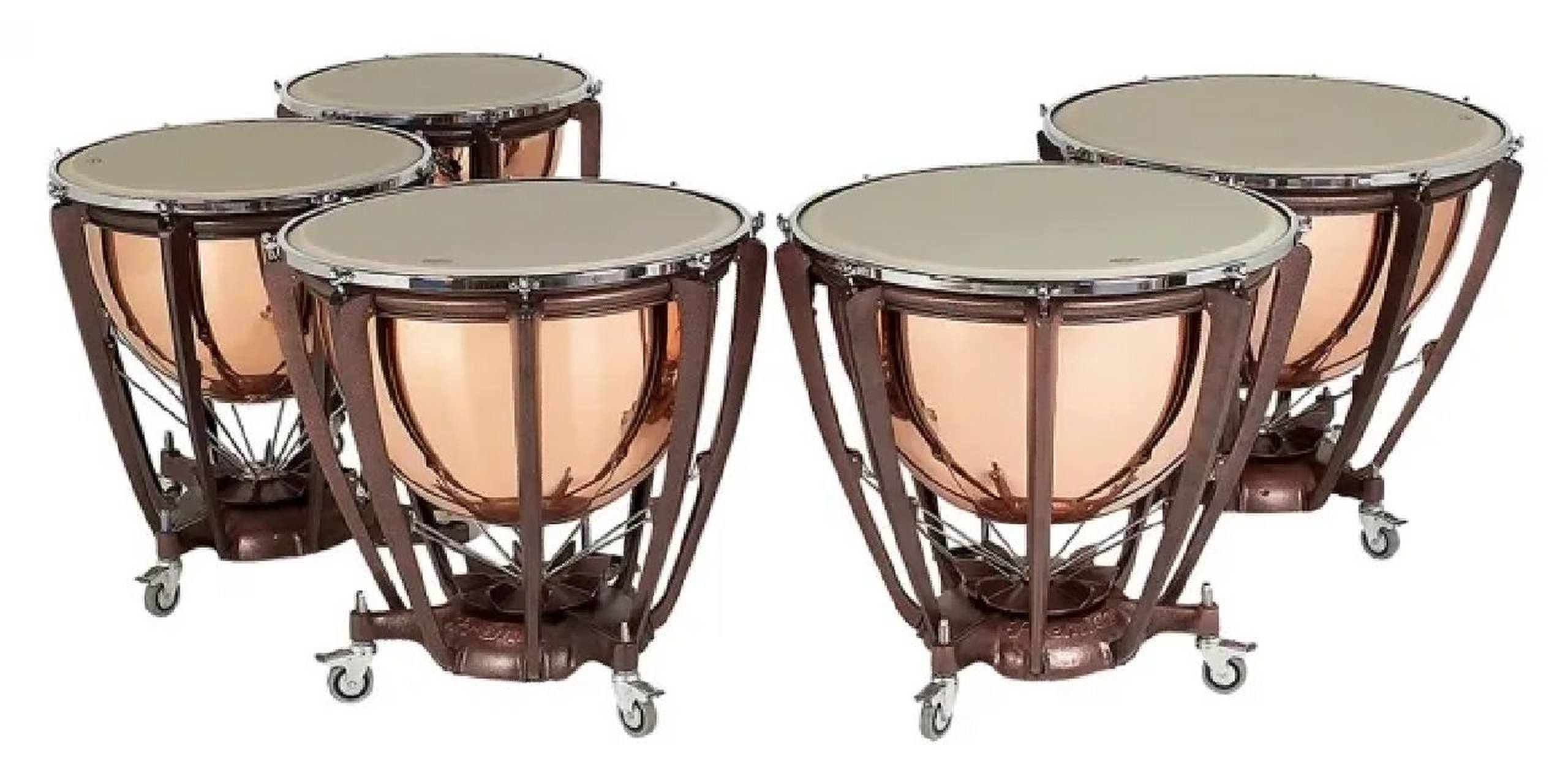 打击乐乐器科普78 (1)定音鼓 定音鼓可以发出固定的音高,音程范围是