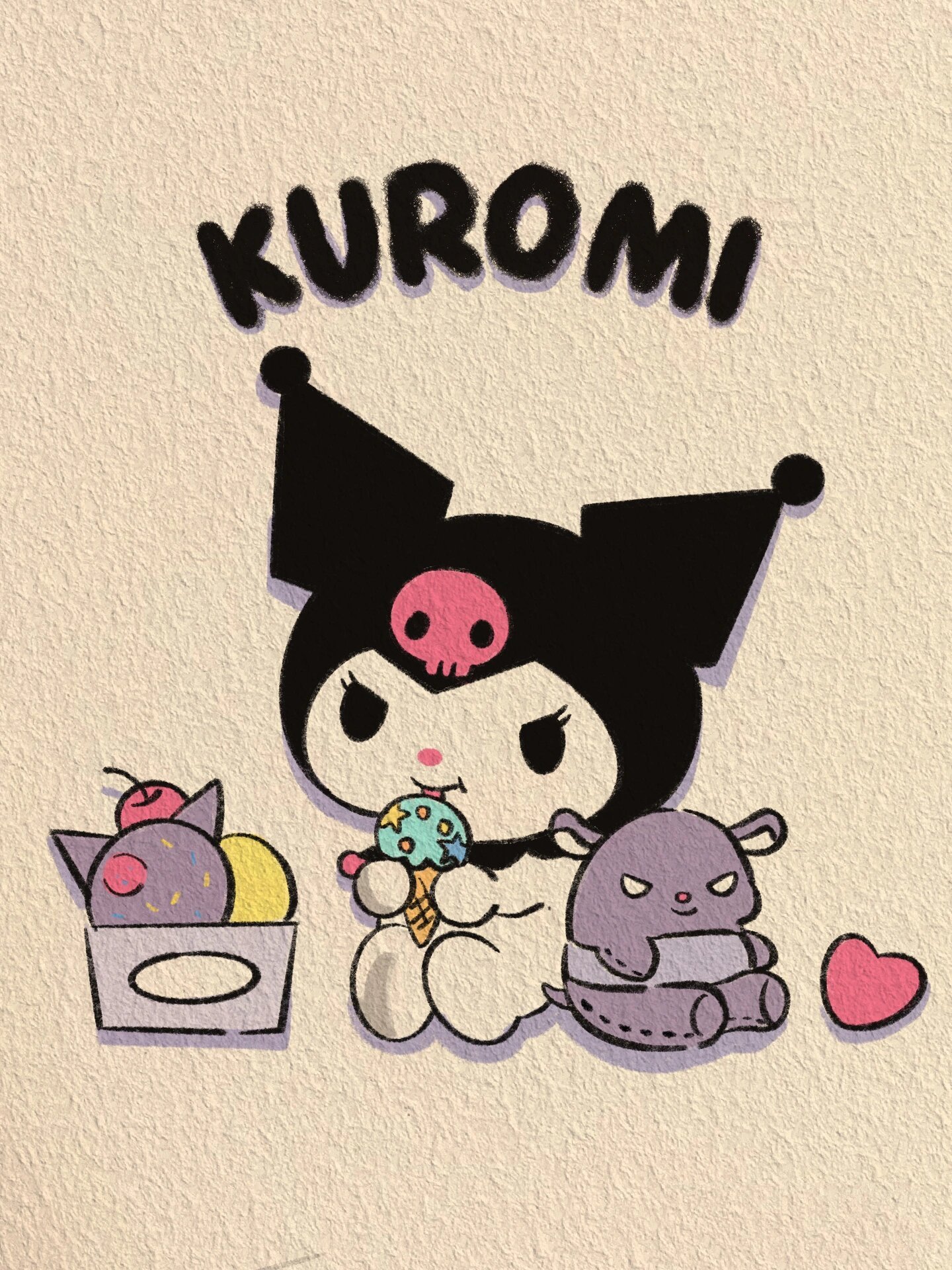 库洛米kuromi/简笔画教程 可甜可酷的小库洛米