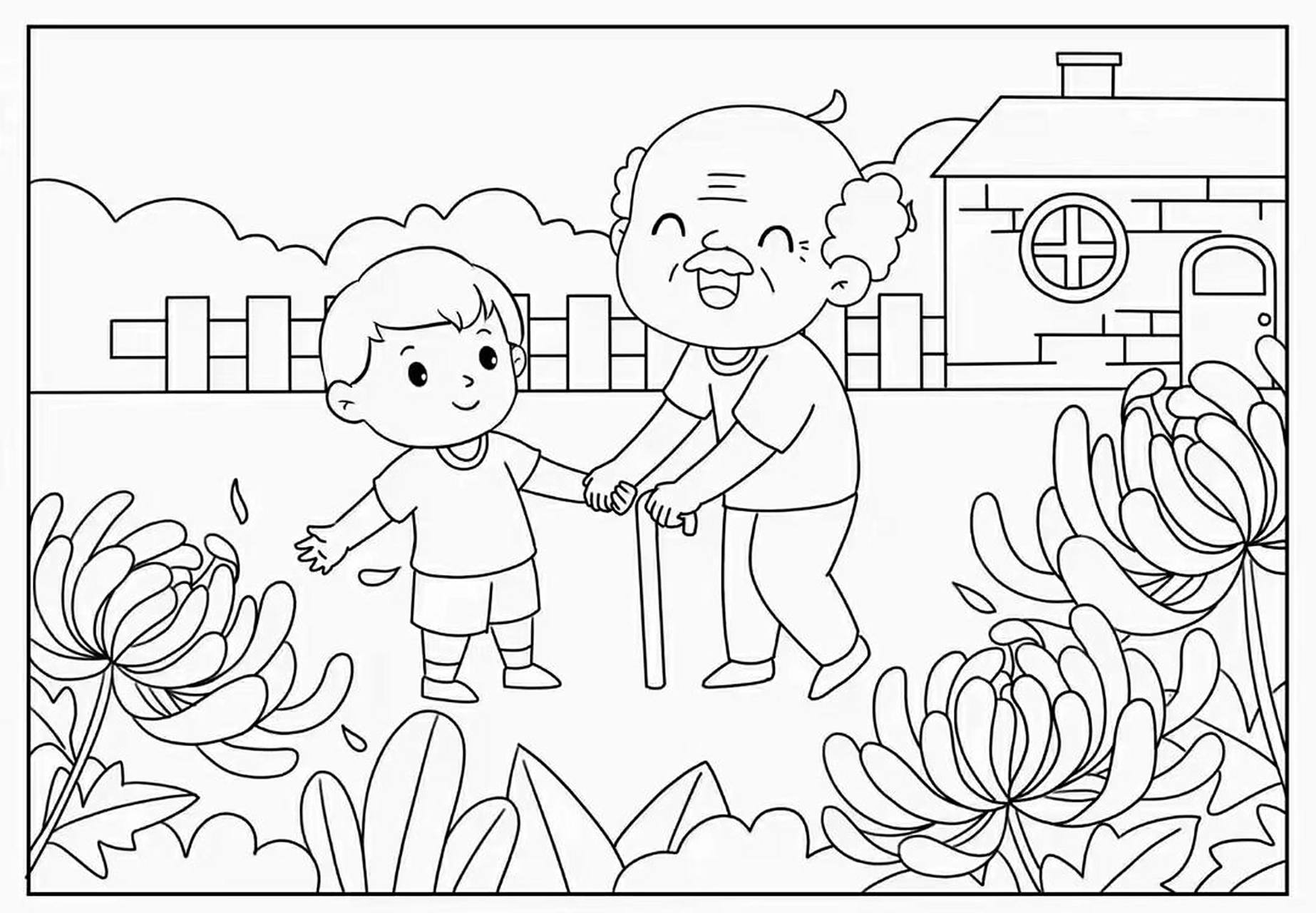 95 78 78 重阳节涂色简笔画素材 #重阳节简笔画# #重阳节简笔画