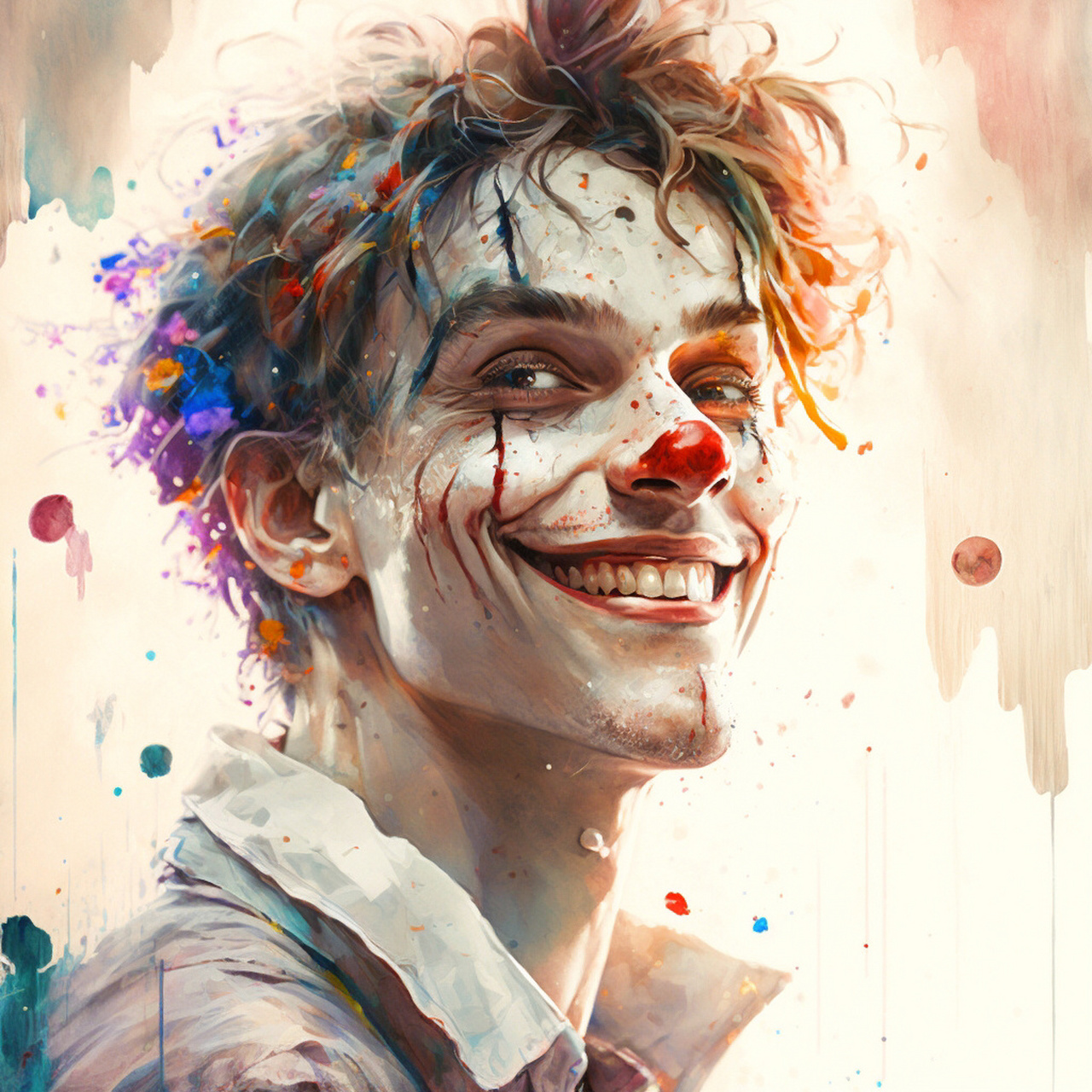 帅爆的那种小丑头像来了,治愈一切的笑容.