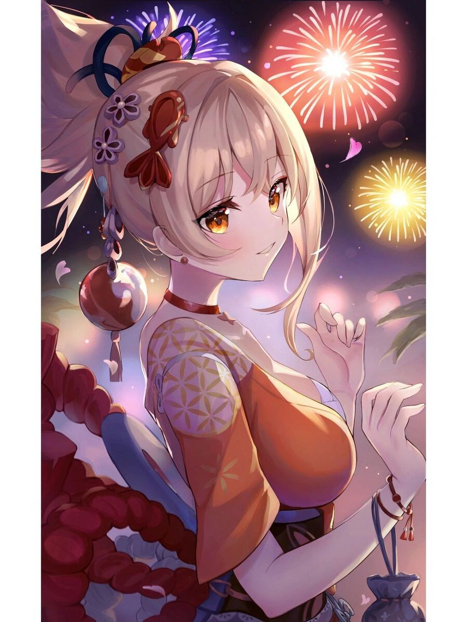 二次元美图|《原神》宵宫 获取原图请私信,侵删