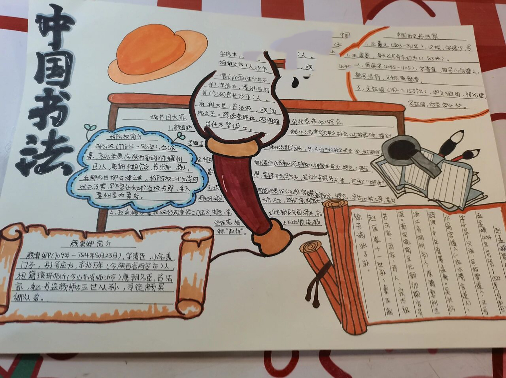 书法手抄报 赶着完成作业,不好康勿喷 字错别介意