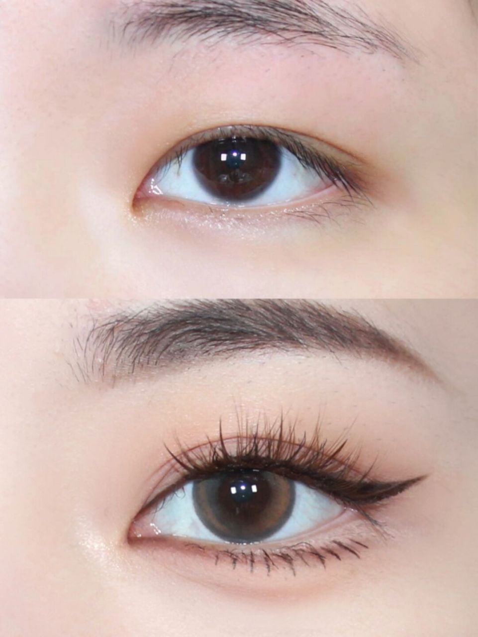 最近很97截断,亚裔,烟熏妆都是上挑眼线!