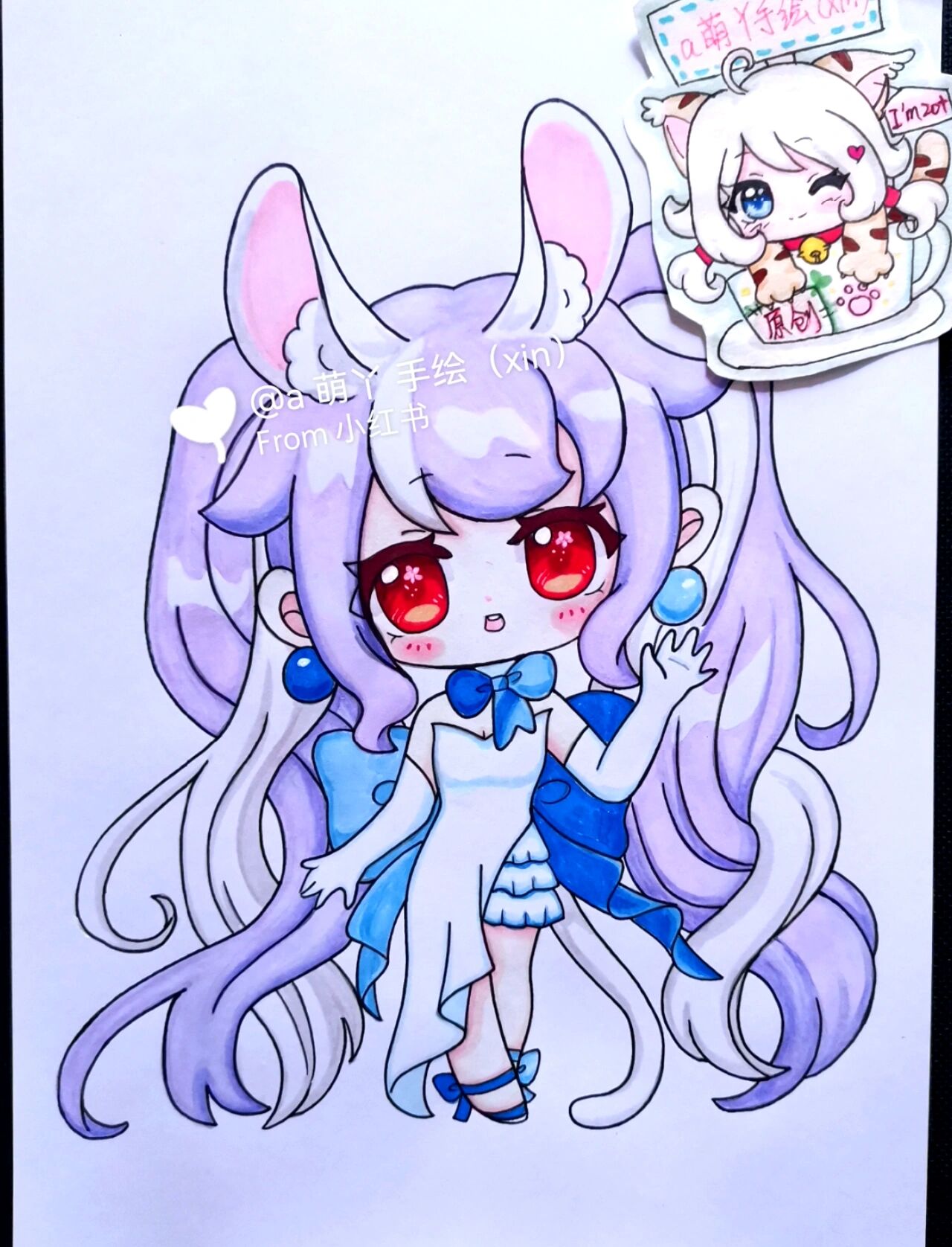 十二星座双子座女孩原创手绘简笔画画的日常