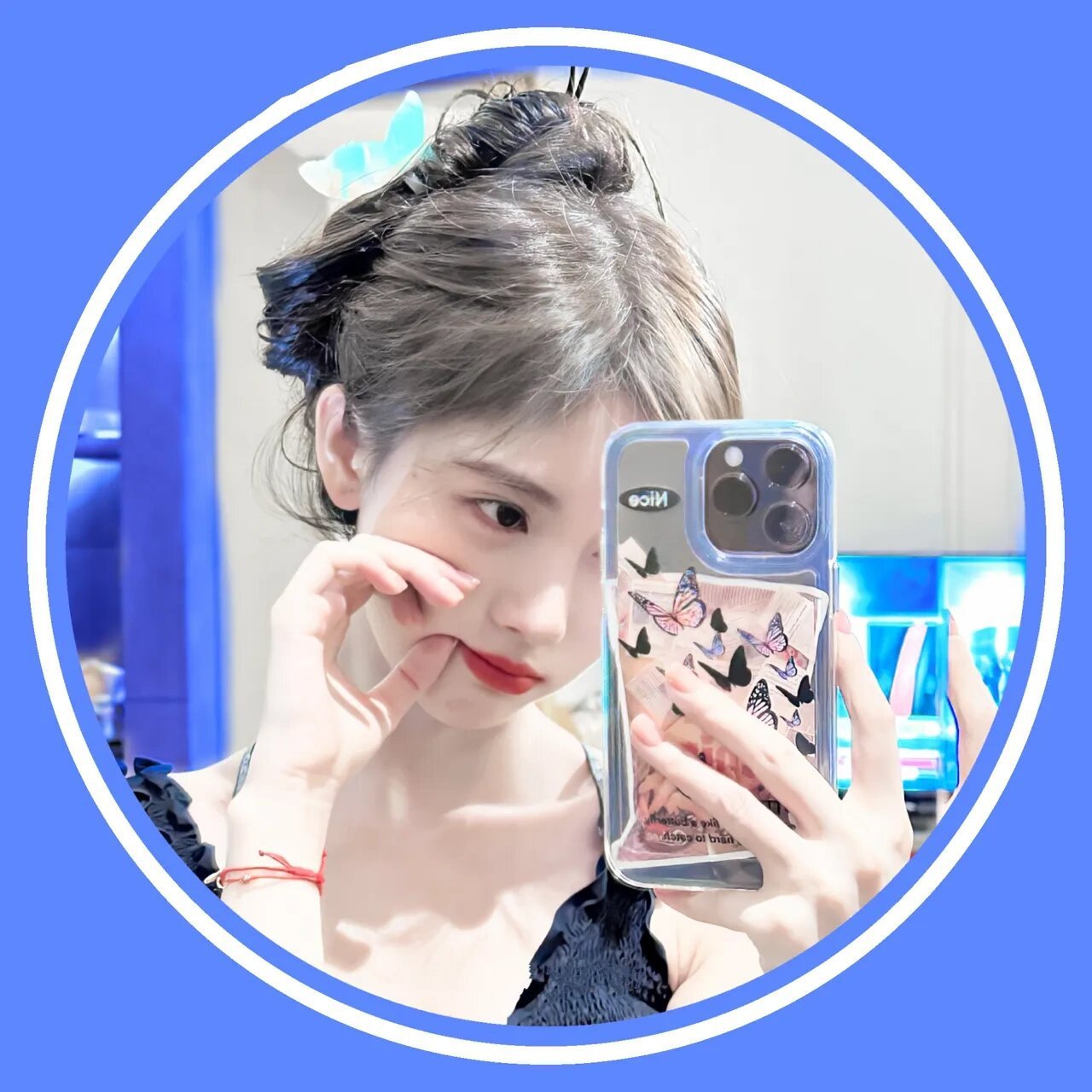 鞠婧祎圆框头像(二) 图不是我做的,但是我是拿的,不是盗的,要的话可以