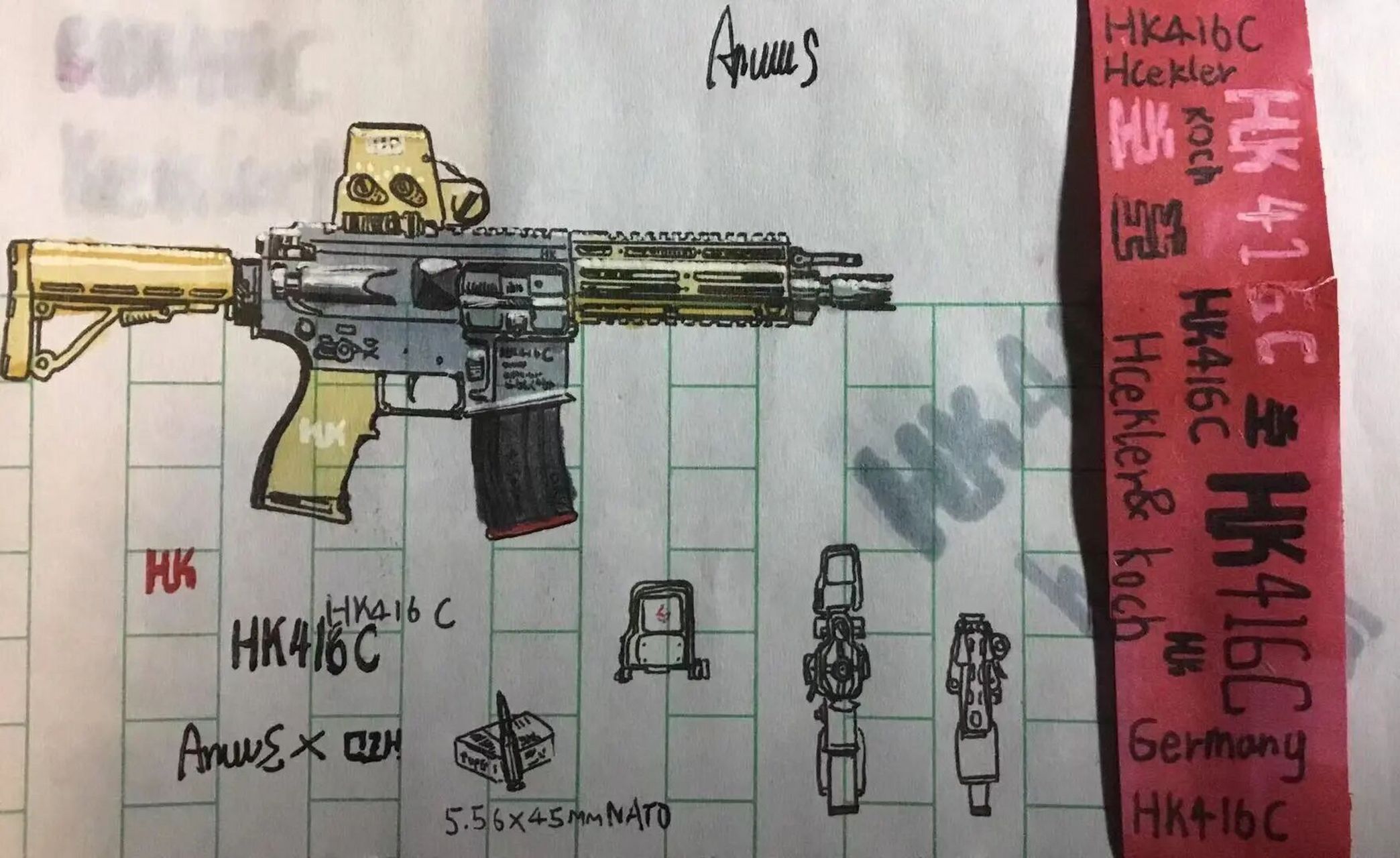 hk416c上色