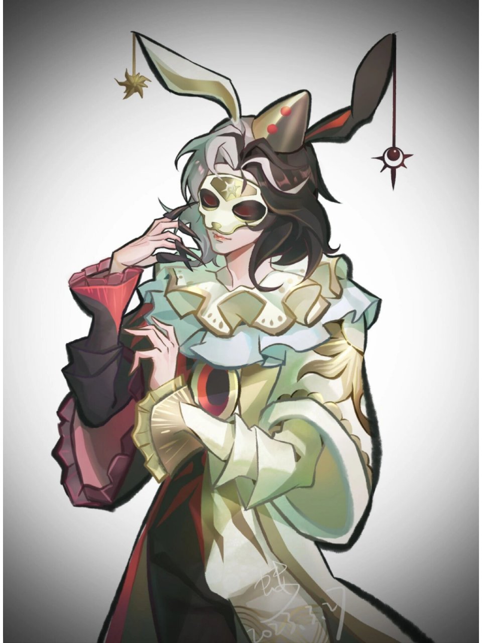 滑动摘面具(哭泣小丑皮肤 【禁止盗图喔】 第五人格五周年啦,周年快乐