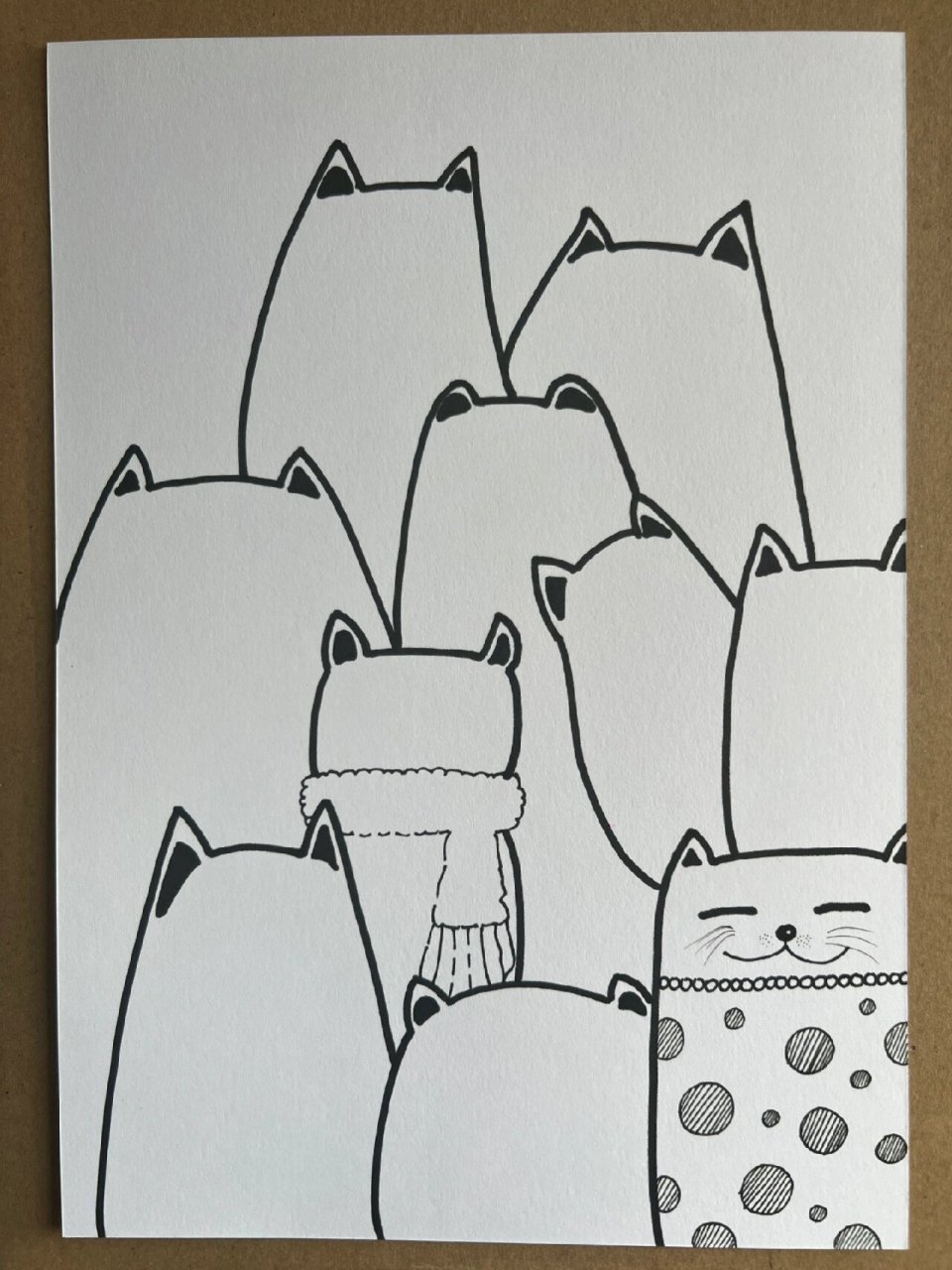 猫咪叠叠乐 附过程 临摹 喵喵来叠叠乐啦93 这次是直接勾线笔开画滴