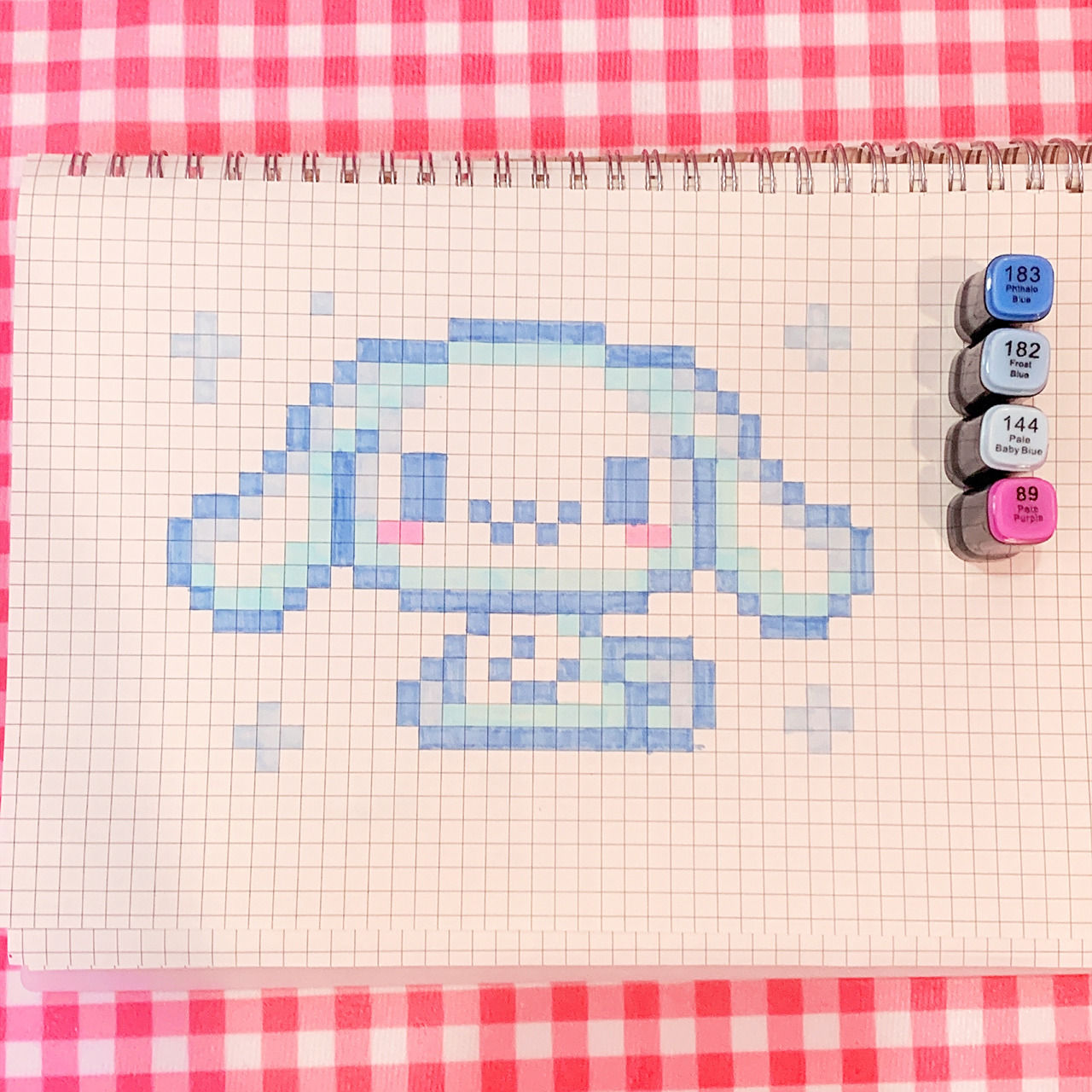 简单易上手的三丽鸥像素画第86615弹——玉桂狗 hello这里是柠小