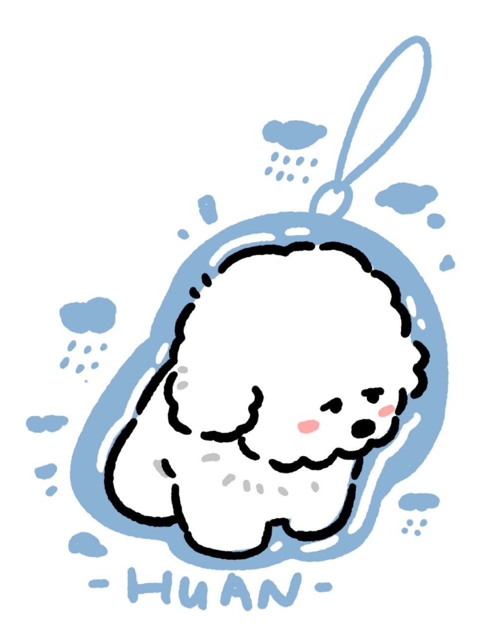 emo小比熊 | 悲伤小狗涂鸦q版头像 "被丢掉的小狗会不会在别的小狗