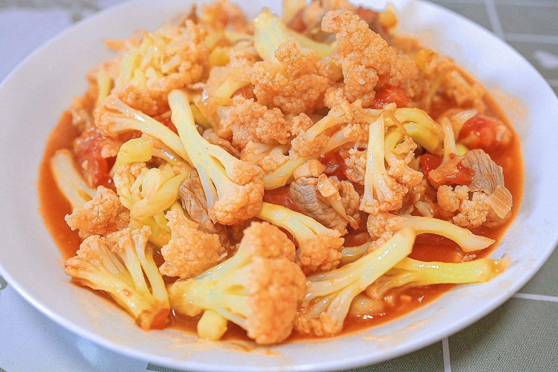 家常菜～番茄炒菜花 马上入伏了,又热又闷没胃口,快来和我一起学做一