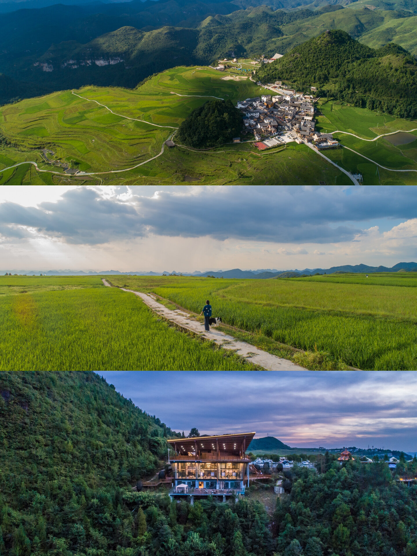 高坡自然风光优美,有峡谷,石林,多级瀑布及万亩田园景观,云顶草场等