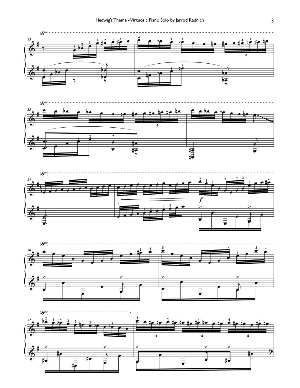 「钢琴谱」哈利波特主题-海德薇变奏曲 harry potter 海德薇变奏曲