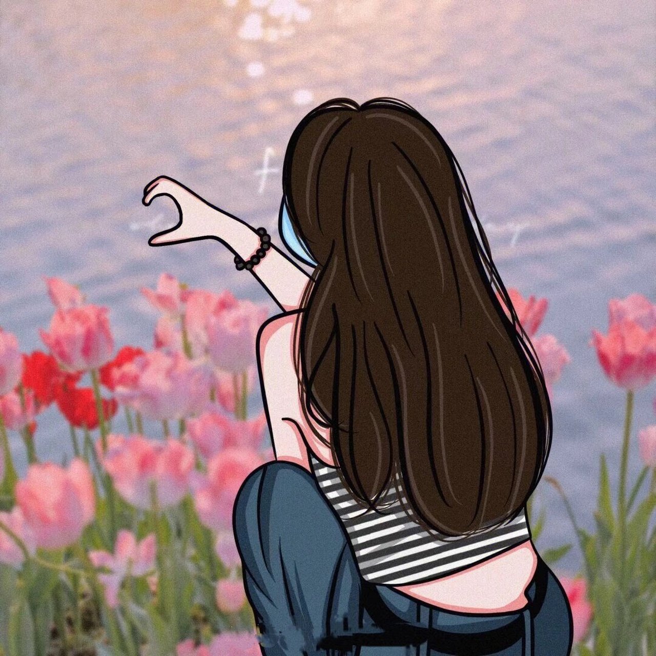 温柔成人情侣头像