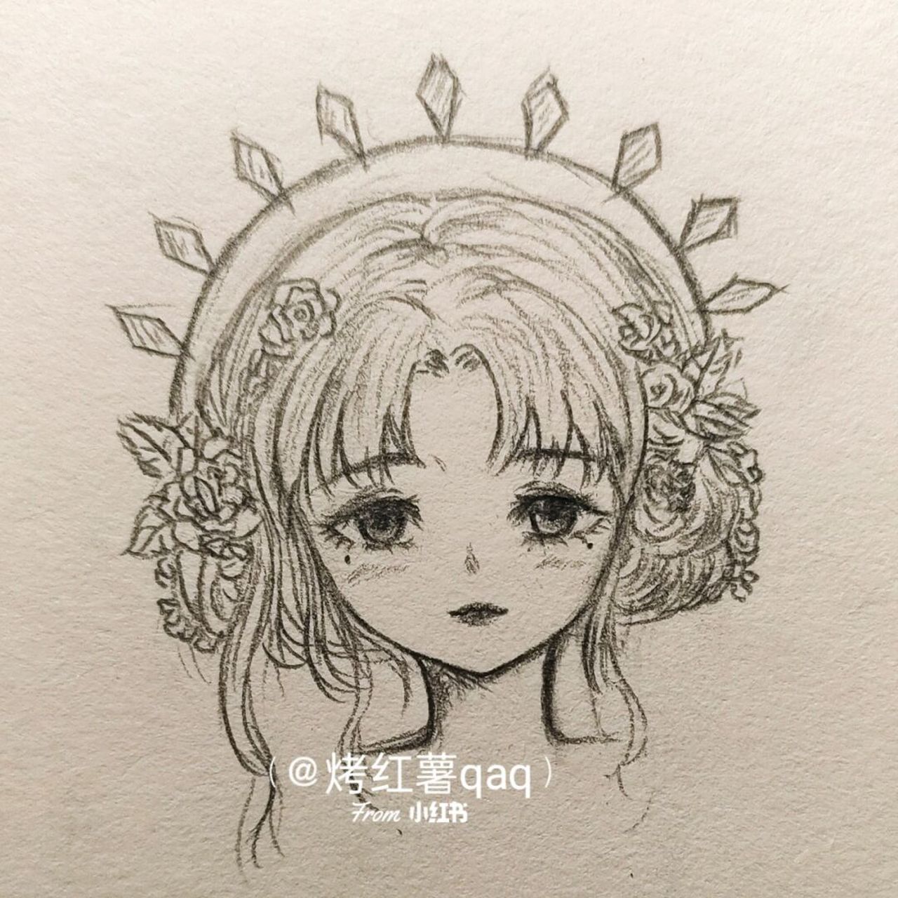 今日份改画~ 原图的头饰和发型俺好喜欢[打call][打call]#改画