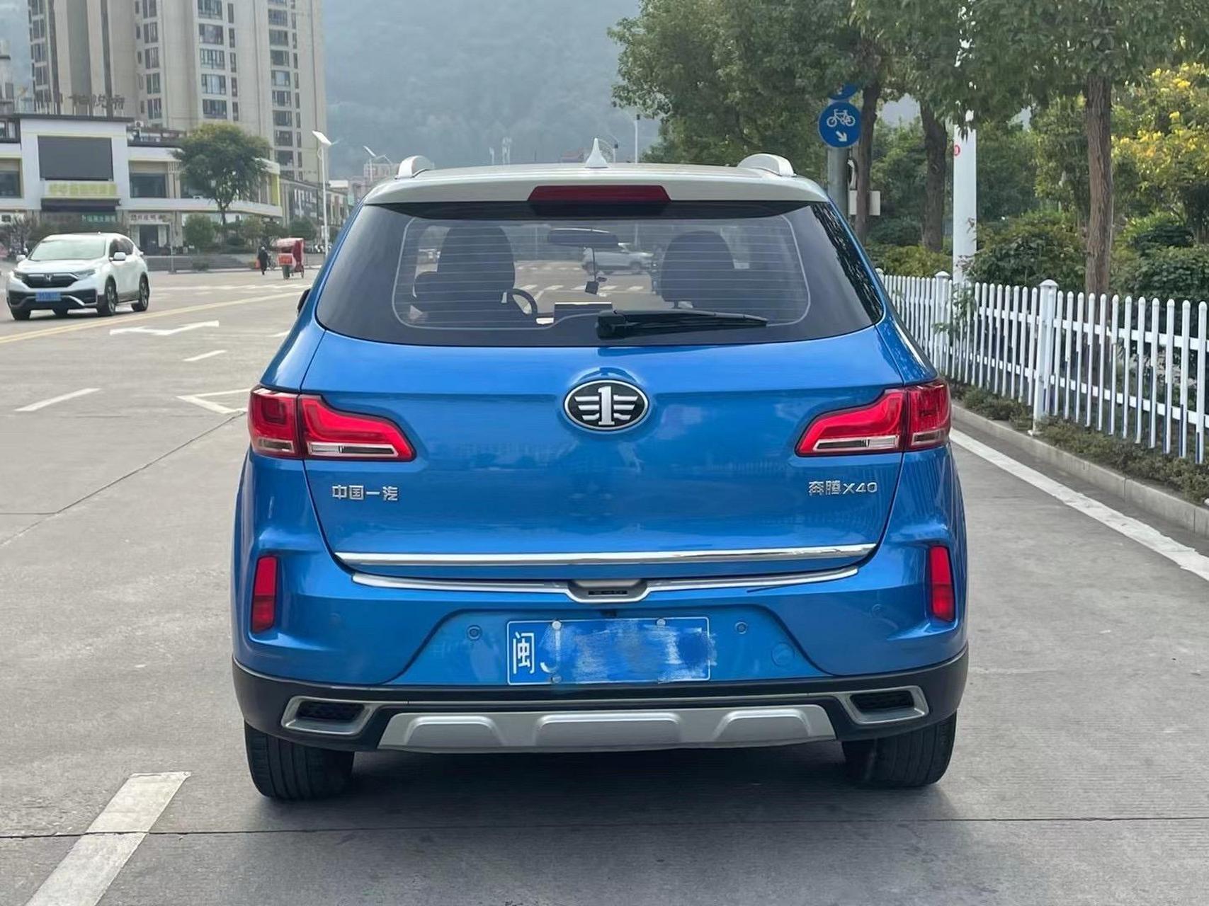 18年奔腾x40 自动尊贵版 选了个蓝白双拼, 全车原版 一手车 费用到