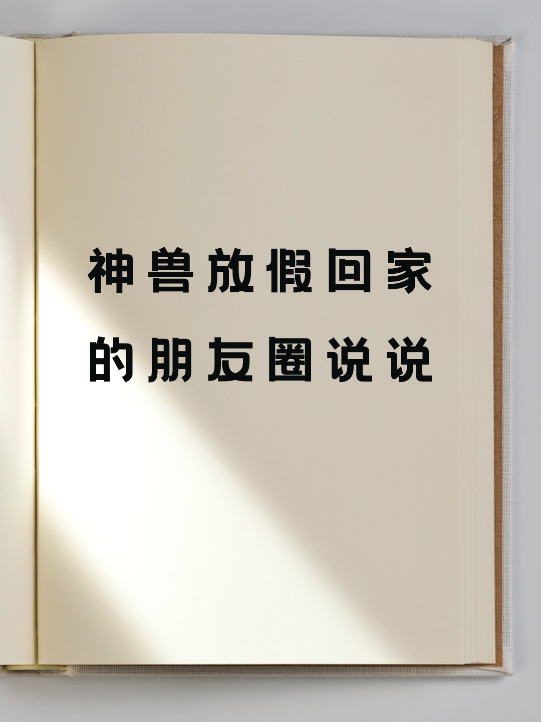 神兽放假回家的朋友圈说说
